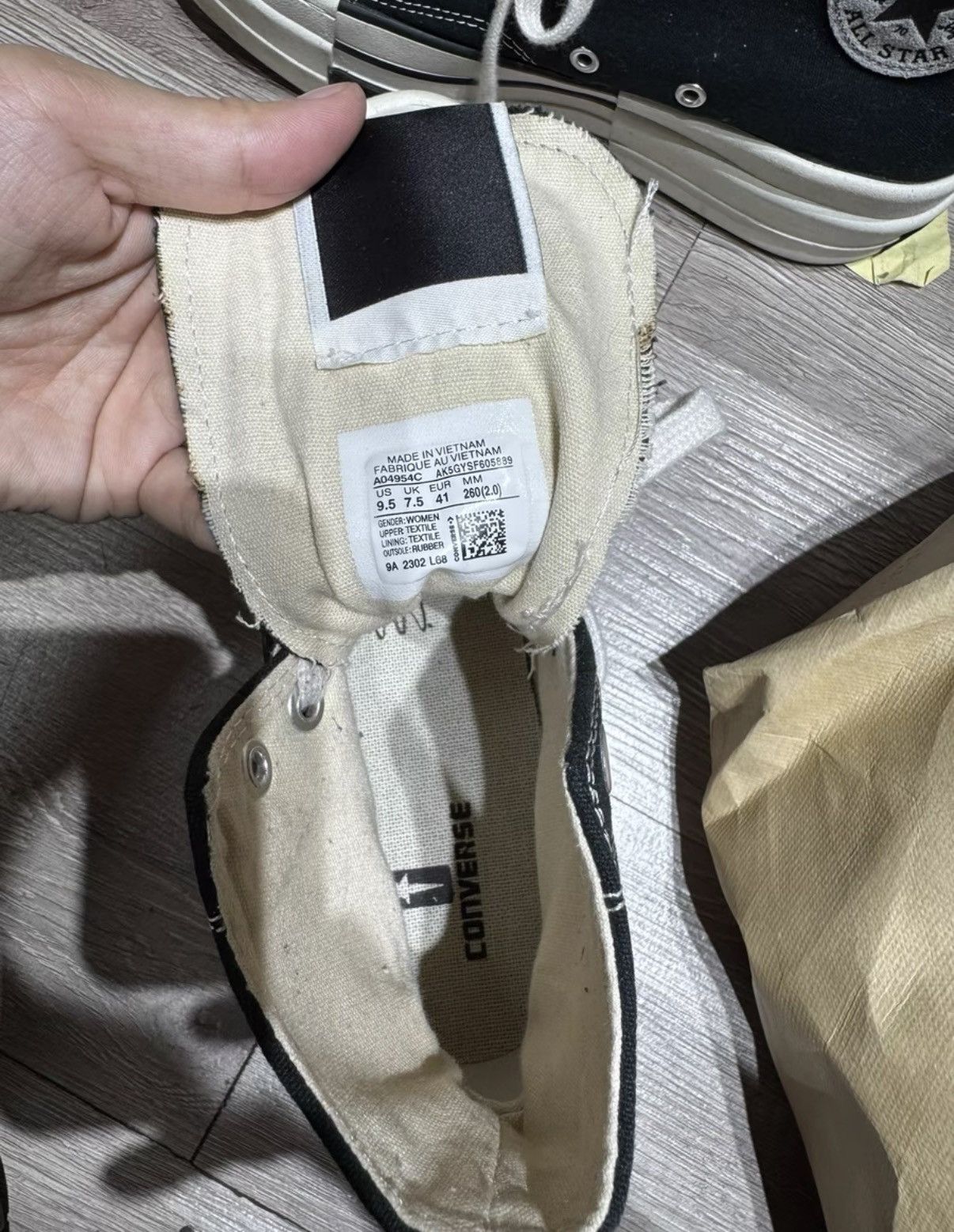 Rick Owens Rick Owens DRKSHDW Converse High Top Platform Sneakers K37 Size US 8 / EU 41 - 6 Thumbnail