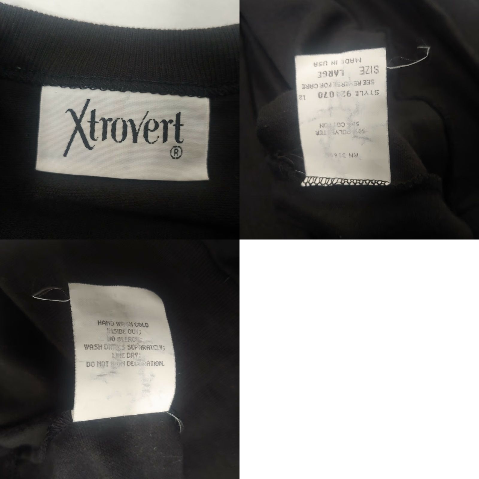 Vintage VINTAGE Xtrovert Womens L T Shirt Black Ringer Floral Geometric Graphic Roses Shirt Womens L Black Floral Geometric Retro Roses Size L / US 10 / IT 46 - 8 Thumbnail