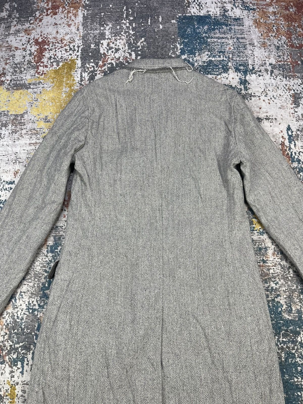 Tornado Mart Tornado Mart Frayed Edge Herringbone Coat Size US S / EU 44-46 / 1 - 11 Thumbnail