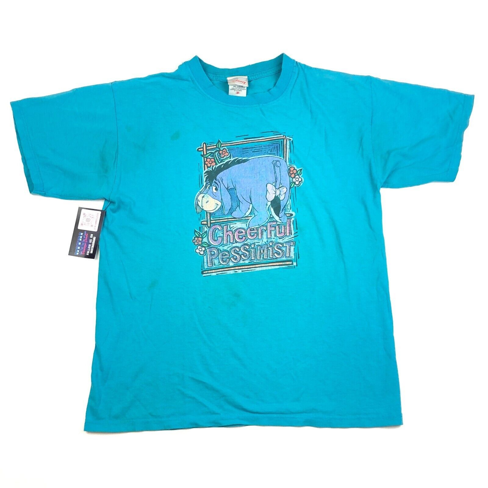 Disney × Vintage Vintage Disney Pooh Eeyore Cheerful Pessimist Blue Tee Shirt Size US M / EU 48-50 / 2 - 1 Thumbnail