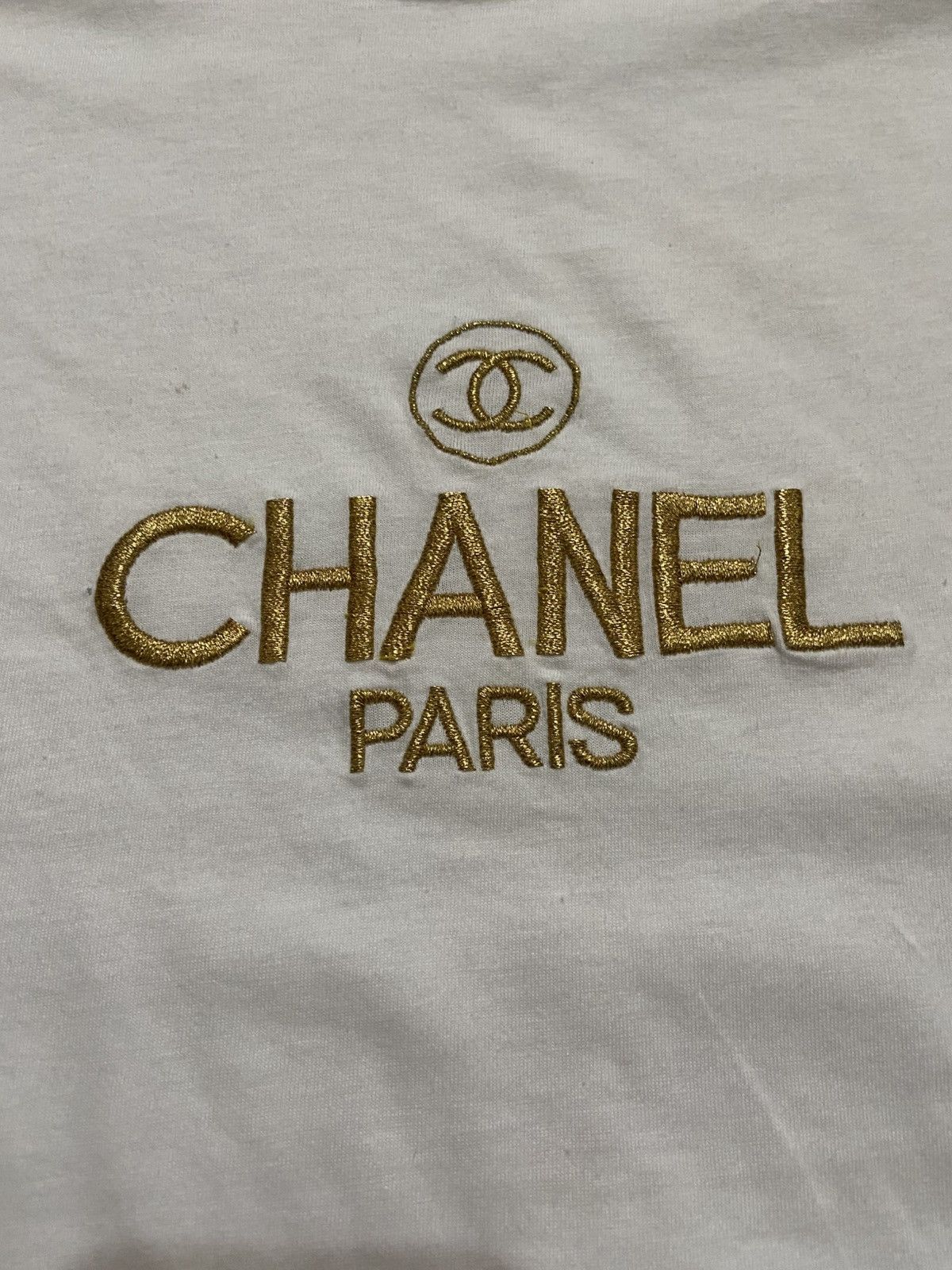 Band Tees × Vintage Vintage 90s Embroidered Big Logo Tee Chanel Paris Logo Size US M / EU 48-50 / 2 - 2 Thumbnail