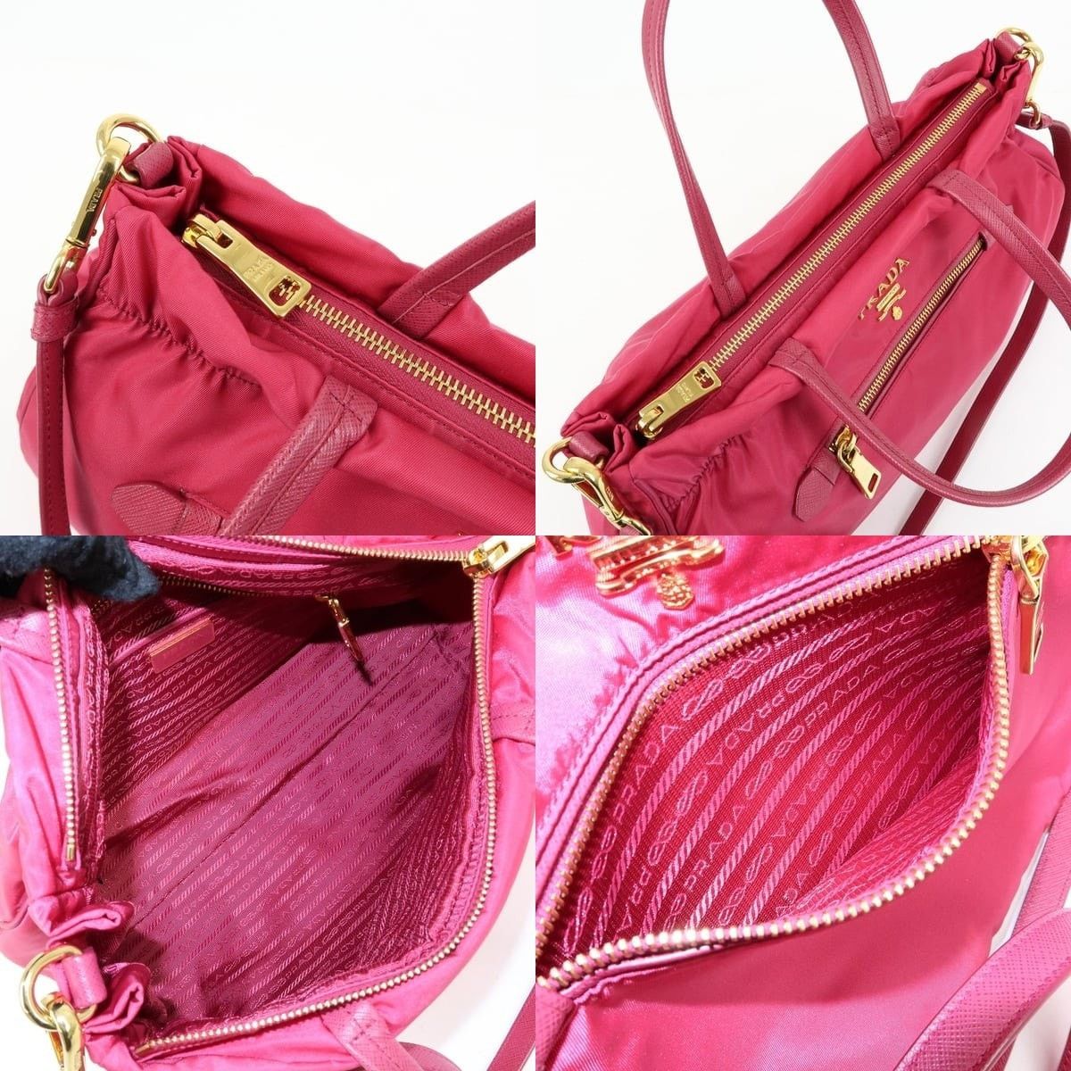 Prada Prada Tessuto Nylon Shoulder Bag Pink Size ONE SIZE - 7 Thumbnail