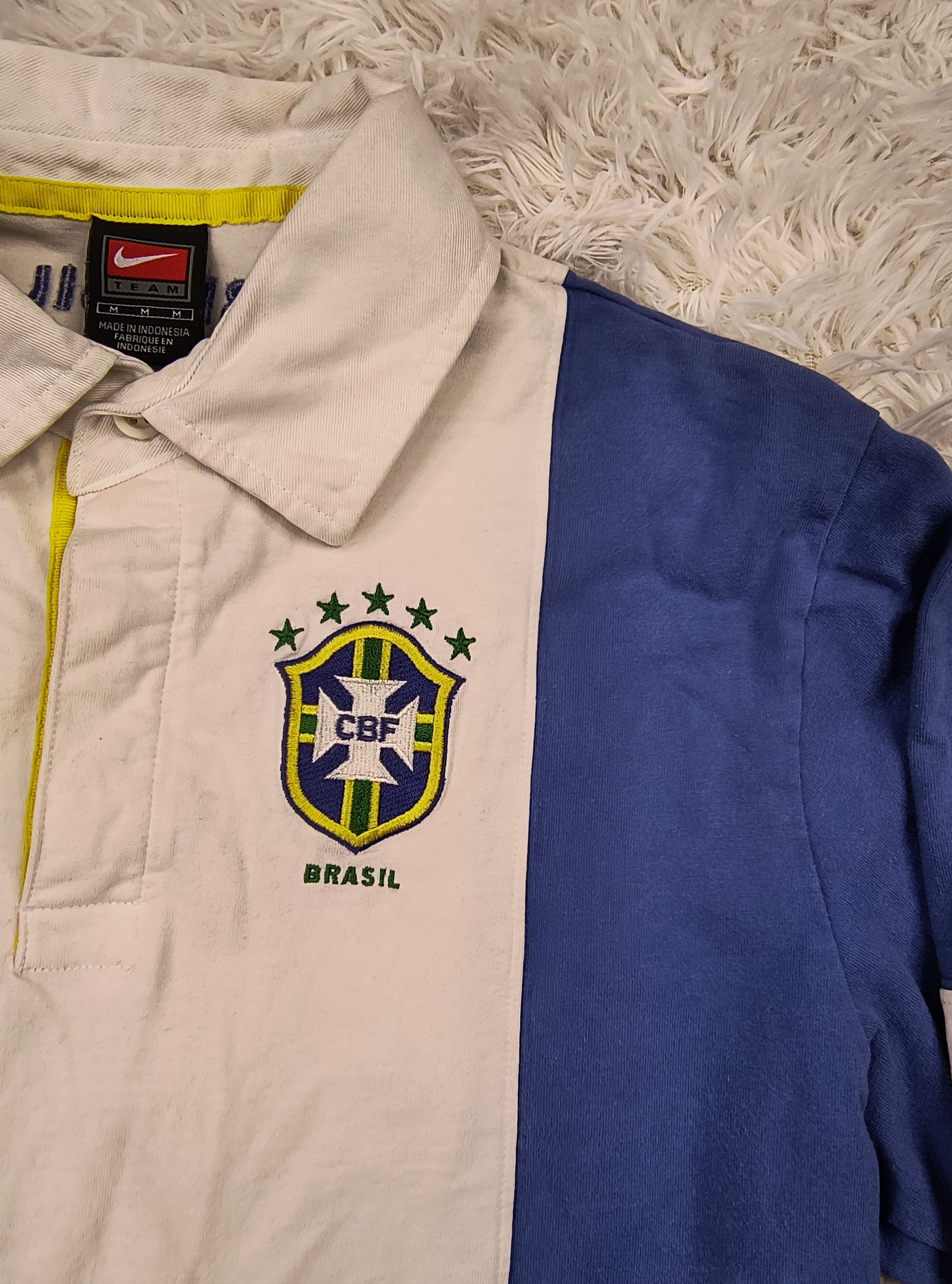 Nike Vintage Y2K Nike Brazil national soccer team polo rugby Size US M / EU 48-50 / 2 - 2 Thumbnail