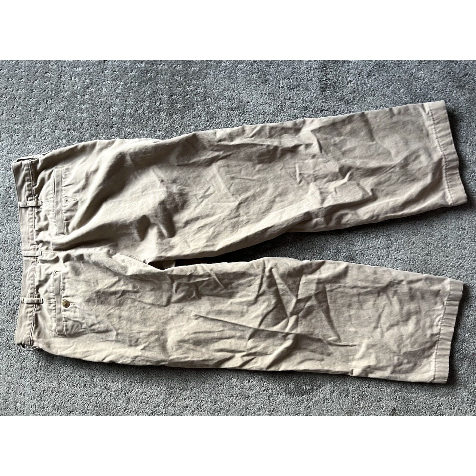 Lands' End VINTAGE Lands' End Chino Pants Men 33x25 Beige Regular 33 Inseam 25 In Beige Mens Chino Pants 1990s Size US 33 - 3 Thumbnail