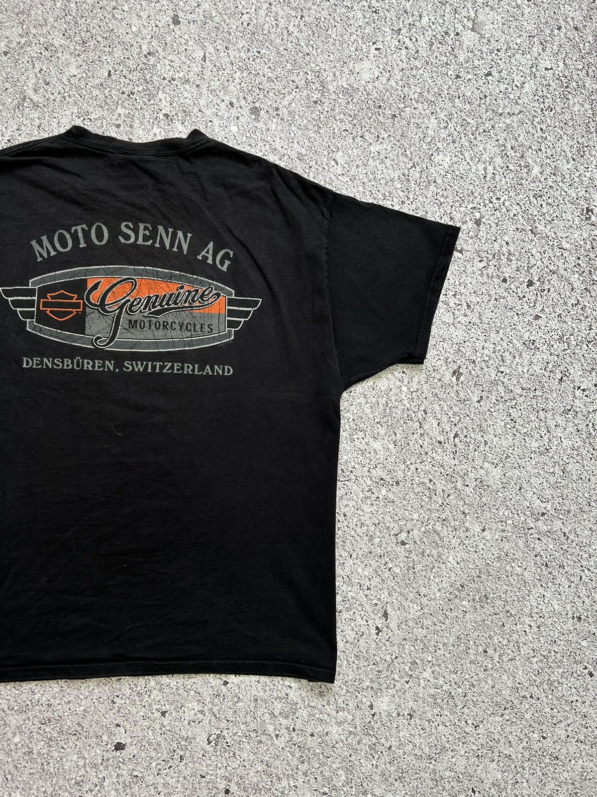 Band Tees × Harley Davidson × Vintage Vintage 2012 Harley Davidson Moto Senn AG Retro T-Shirt Size US XL / EU 56 / 4 - 8 Thumbnail
