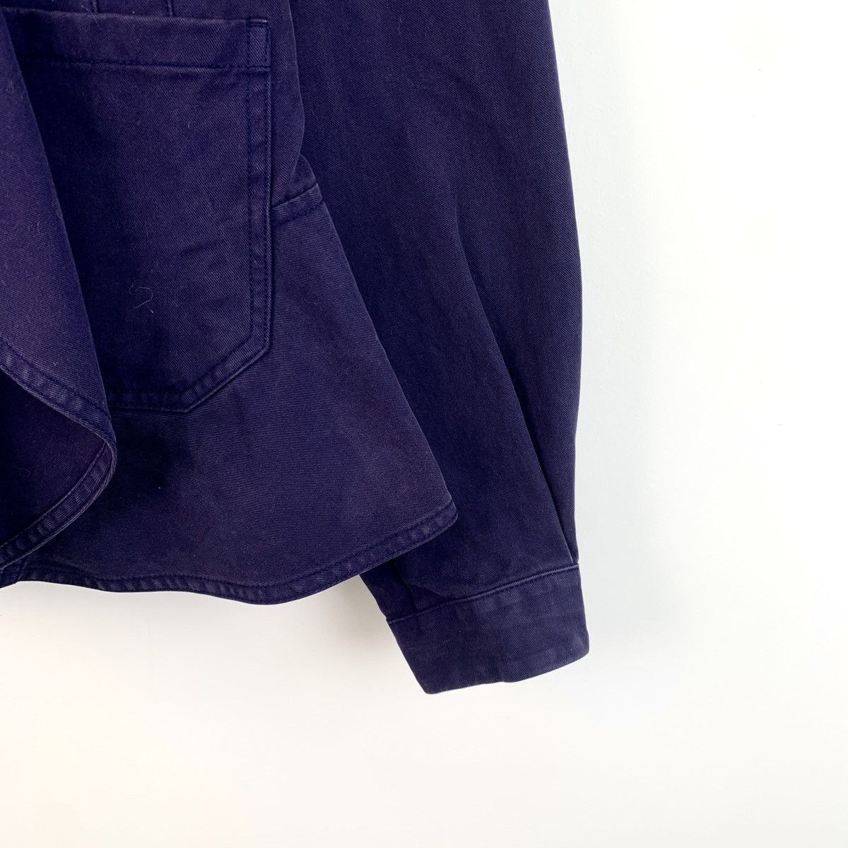 Burberry Burberry dark purple ruffled lapel washed denim jacket Size S / US 4 / IT 40 - 4 Thumbnail