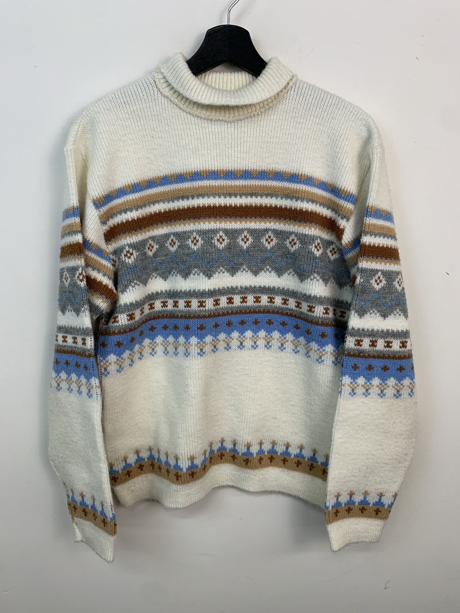 Other Vintage Sweater 1990s Knit MK Today Snow Band Turtleneck Knit Sweater Size L Size US L / EU 52-54 / 3 - 1 Thumbnail