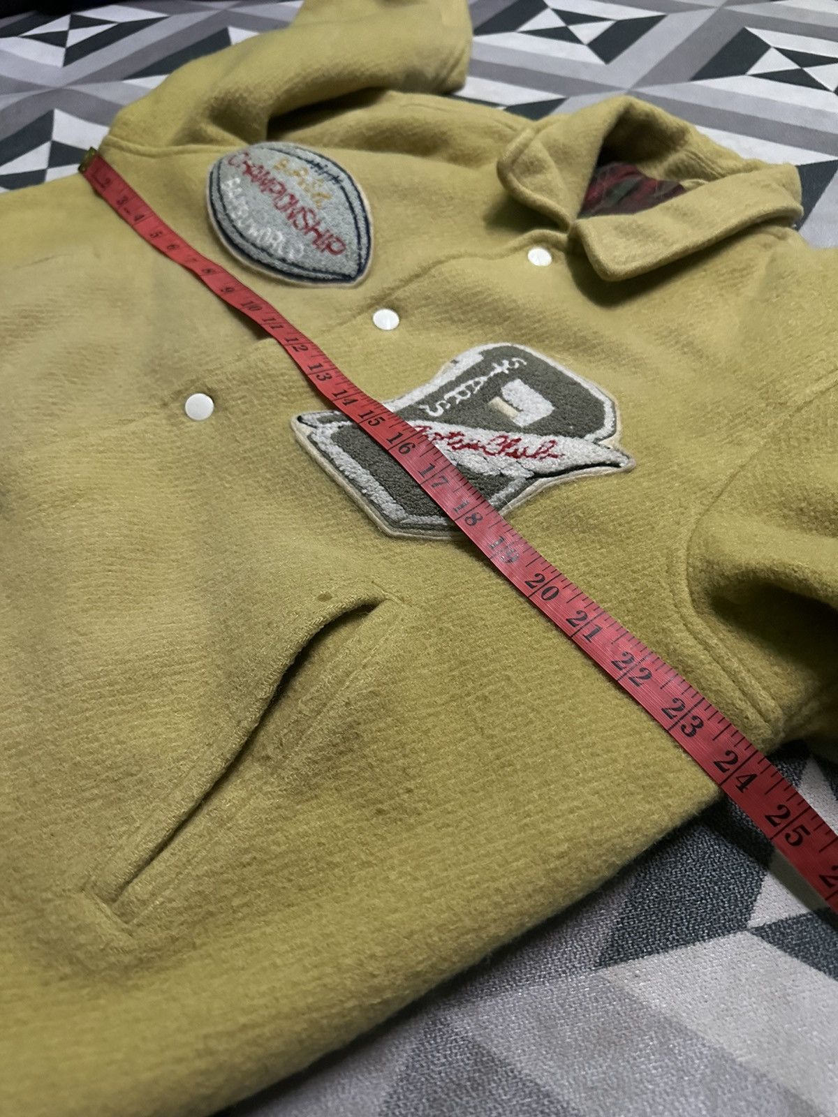 Vintage Men’s Bat-su championship football wool varsity jacket Size US M / EU 48-50 / 2 - 12 Thumbnail