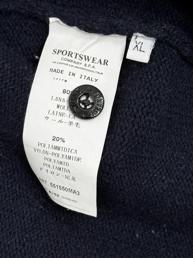Stone Island 2000s Stone Island Navy Hooded Zip-Up Sweater Size US M / EU 48-50 / 2 - 12 Thumbnail