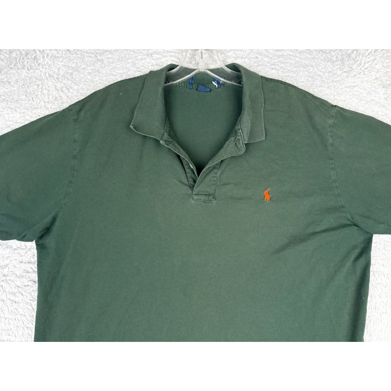 Ralph Lauren VINTAGE Ralph Lauren Polo Shirt Men XL Green Short Sleeve 100% Cotton Slim Logo Embroidered Size US XL / EU 56 / 4 - 4 Thumbnail