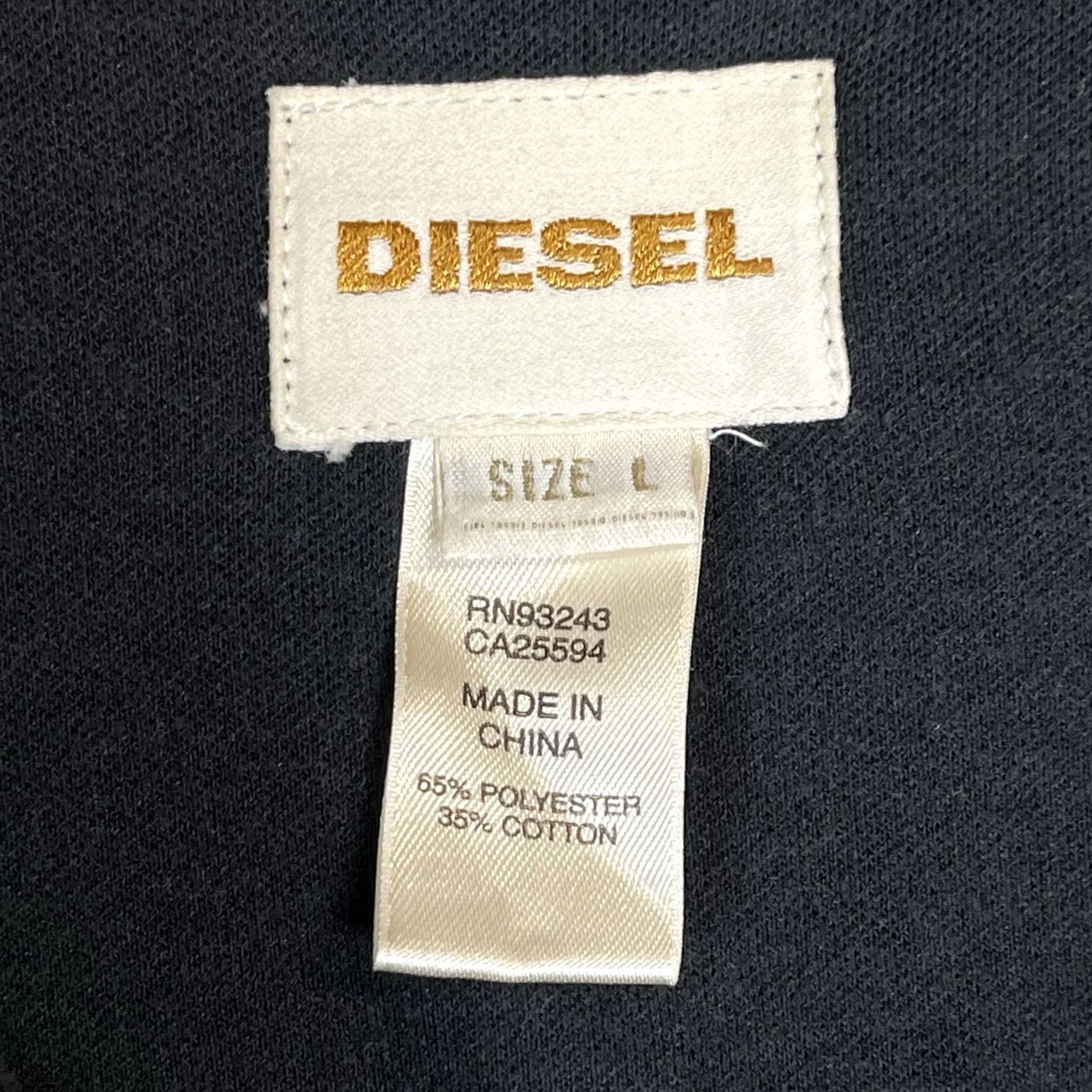 Diesel Diesel Jacket Womens Large Black Fill Zip Embroidered Mock Neck Lightweight Size L / US 10 / IT 46 - 3 Thumbnail