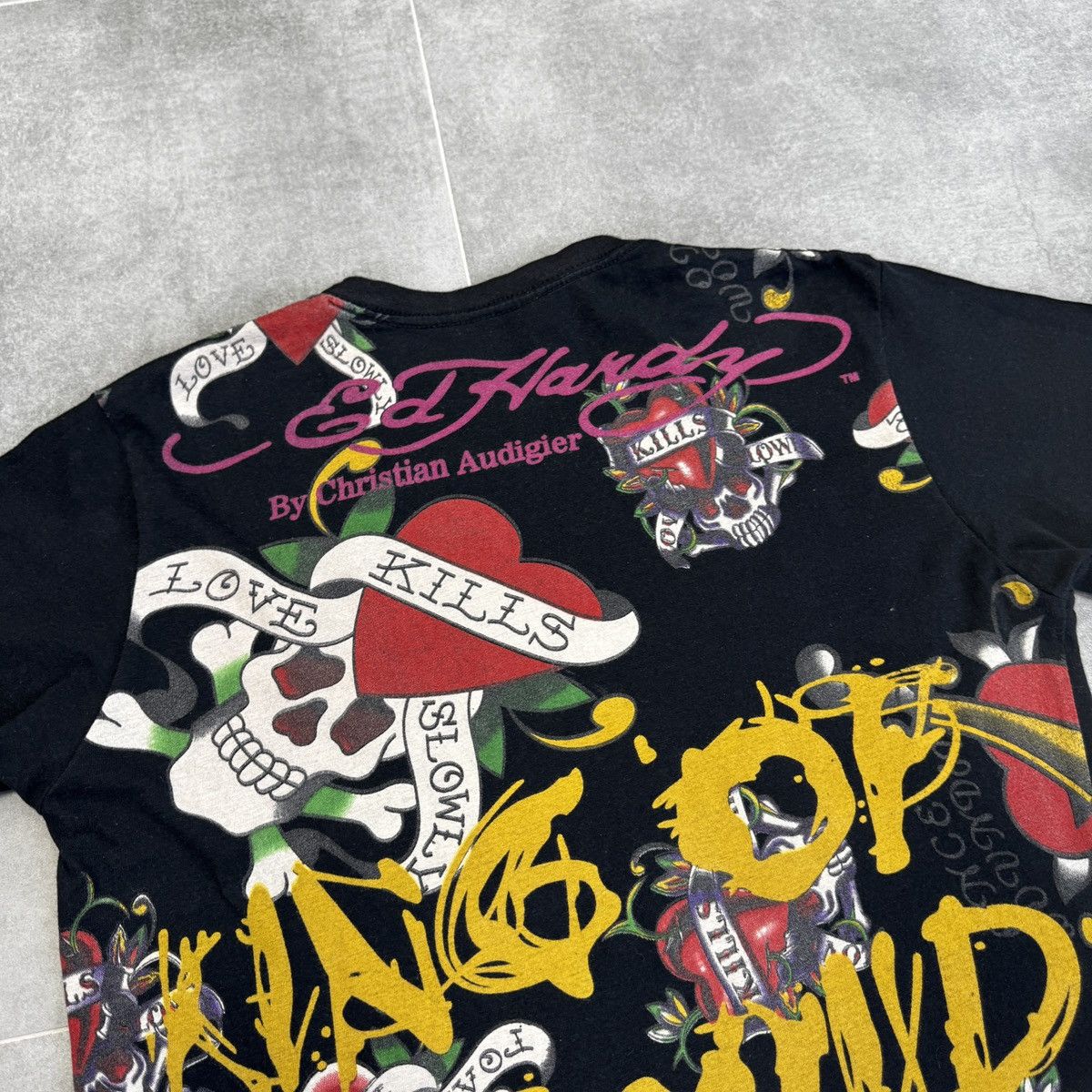 Ed Hardy Ed Hardy by Christian Audigier Skulls Tattoo Swag T-Shirt Size L / US 10 / IT 46 - 19 Thumbnail