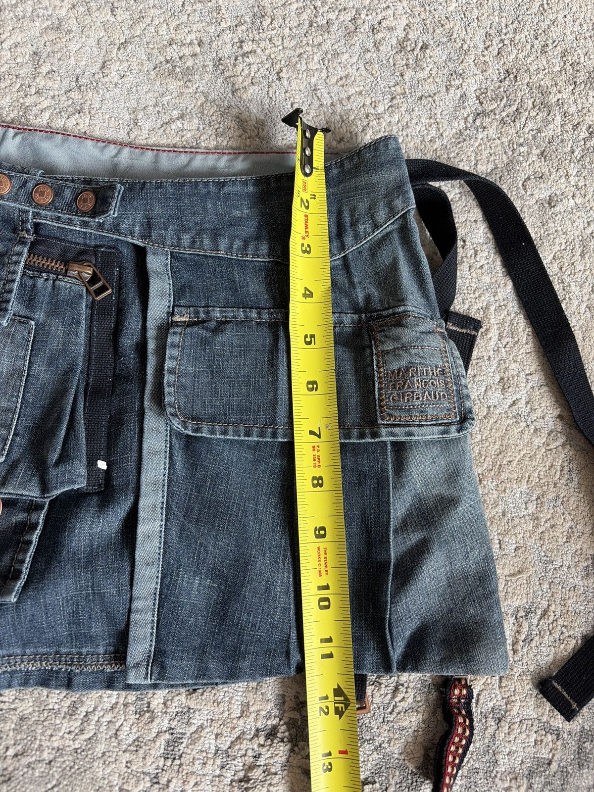 Marithe + Francois Girbaud Denim Multi Pocket Accessory Skirt Size 26" / US 2 / IT 38 - 10 Thumbnail