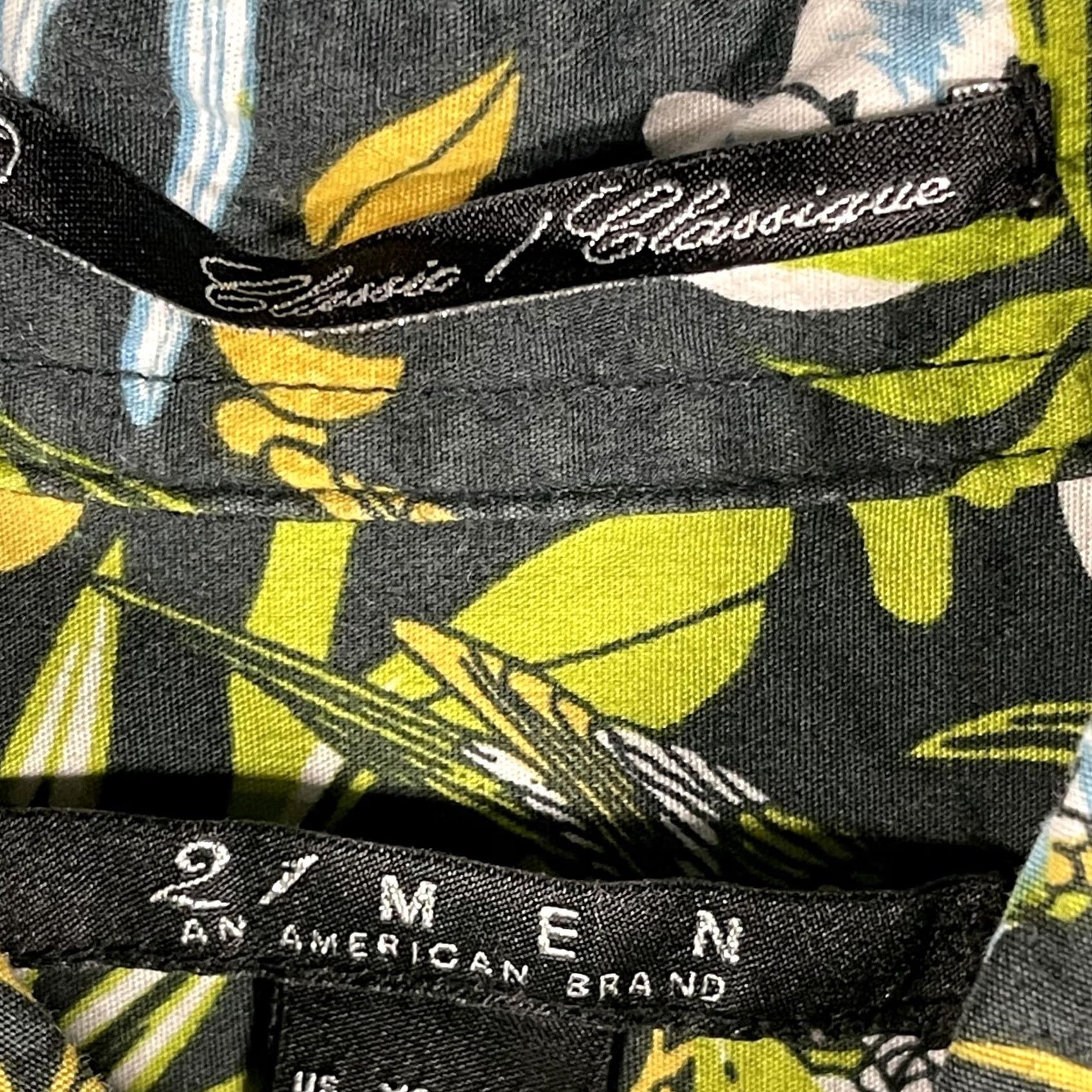 21 Men 21 Men Shirt XS Black Tropical Hawaiian Parrot Leaf Short Sleeve Button Up Mens Size US XS / EU 42 / 0 - 4 Thumbnail