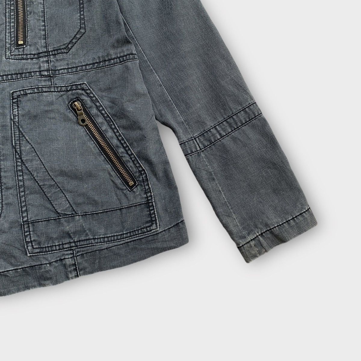 Morgan Homme × Other Morgan Homme Denim MultiPocket Utility Zipper Jacket Size M / US 6-8 / IT 42-44 - 7 Thumbnail