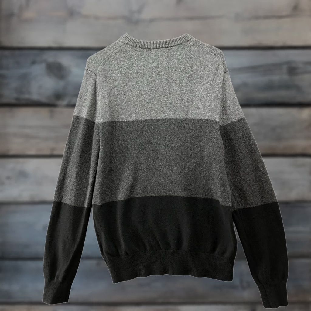 Banana Republic Banana Republic Merino Wool Blend Sweater Mens L Gray Crewneck Colorblock Knit Pullover Size US L / EU 52-54 / 3 - 1 Thumbnail