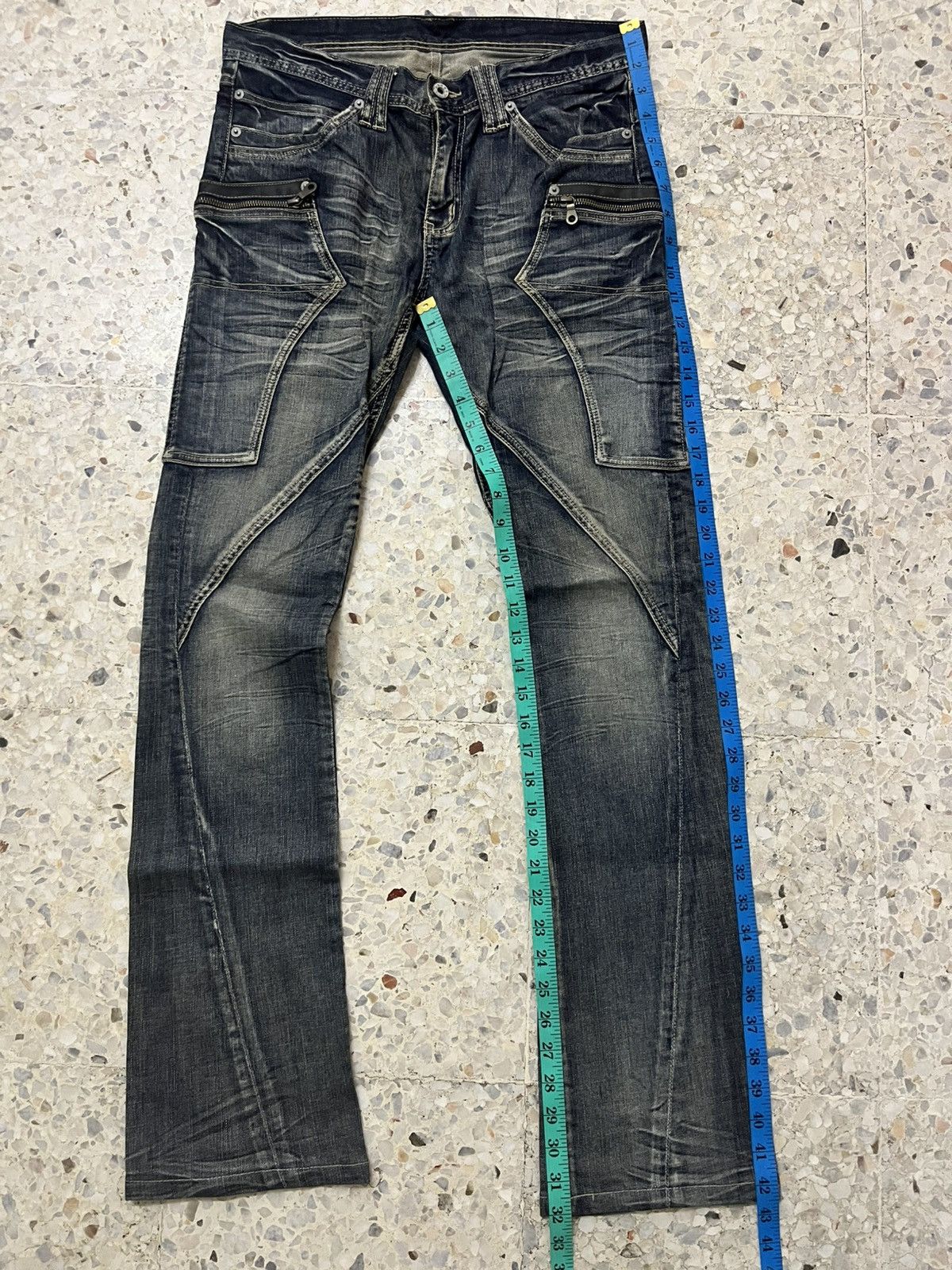 Michel Klein Michel Klein Femme Paris Distressed Multi-Zip Panel Denim Size US 32 / EU 48 - 13 Thumbnail