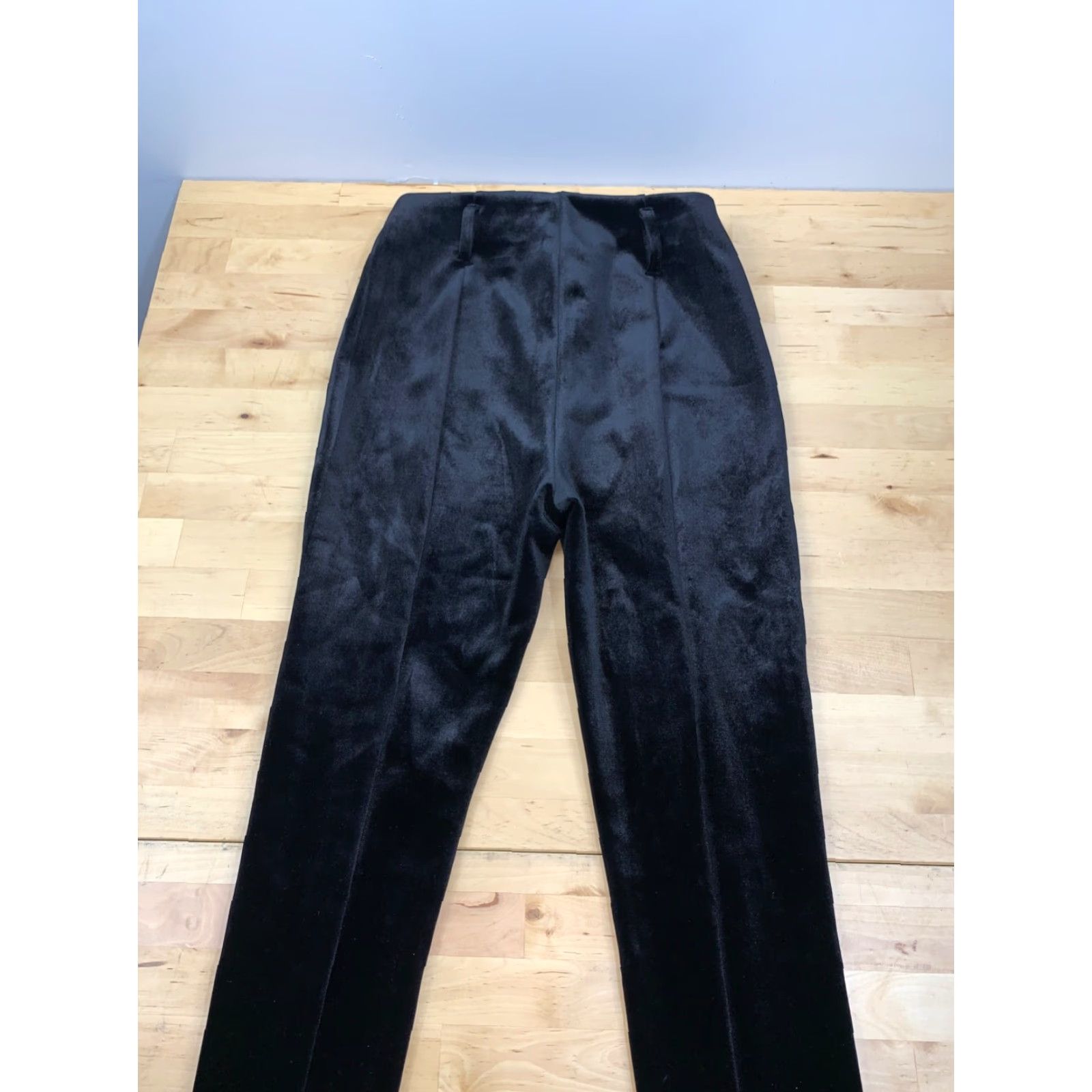 River Island River Island Velvet Pants Women 8R Black Skinny Dress Pants Size 30" / US 8 / IT 44 - 3 Thumbnail