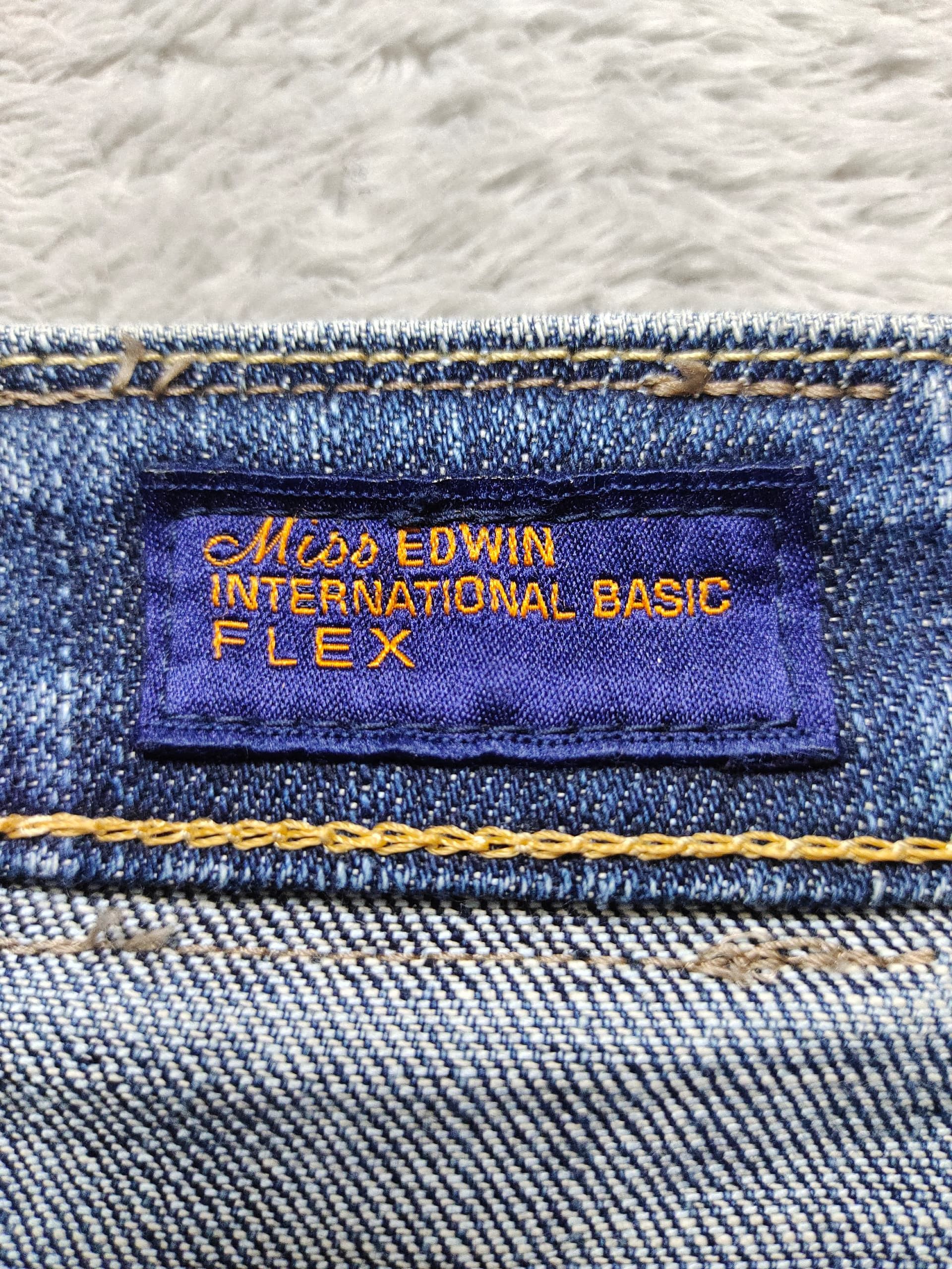 Edwin Y2K DISTRESSED MISS EDWIN BOOT CUT FLARE JEANS Size 31" - 9 Thumbnail