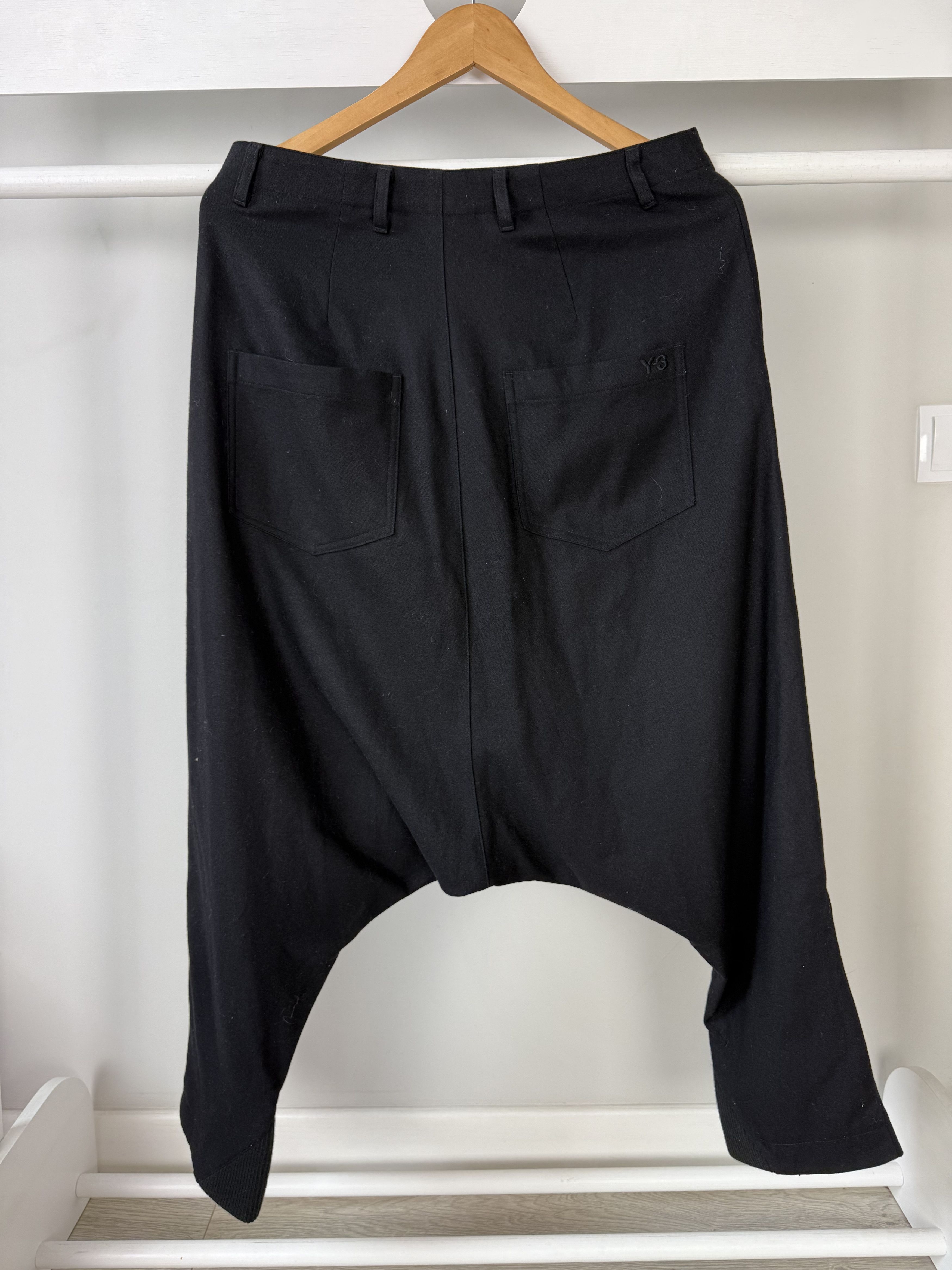 Y-3 Yohji Yamamoto Y-3 Dropped Wool Pants Size US 30 / EU 46 - 2 Thumbnail