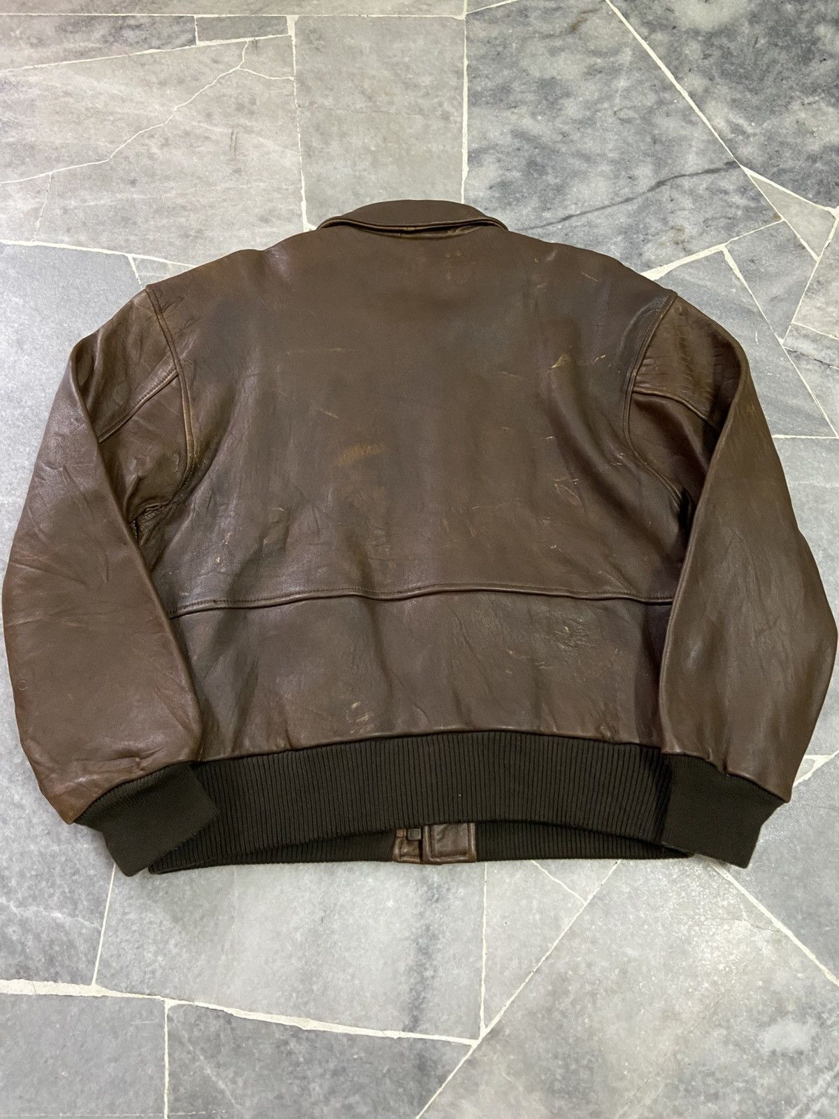 Gap Vintage Gap Leather Jacket G-1 Flight Brown Bomber Jacket Size US M / EU 48-50 / 2 - 5 Thumbnail