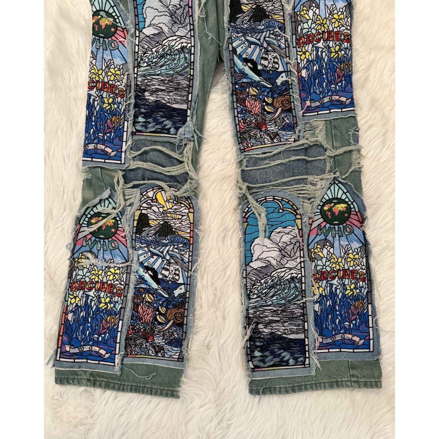 Who Decides War Who Decides War Sandy Lane Fusion Denim Jeans 36 Size US 36 / EU 52 - 4 Thumbnail