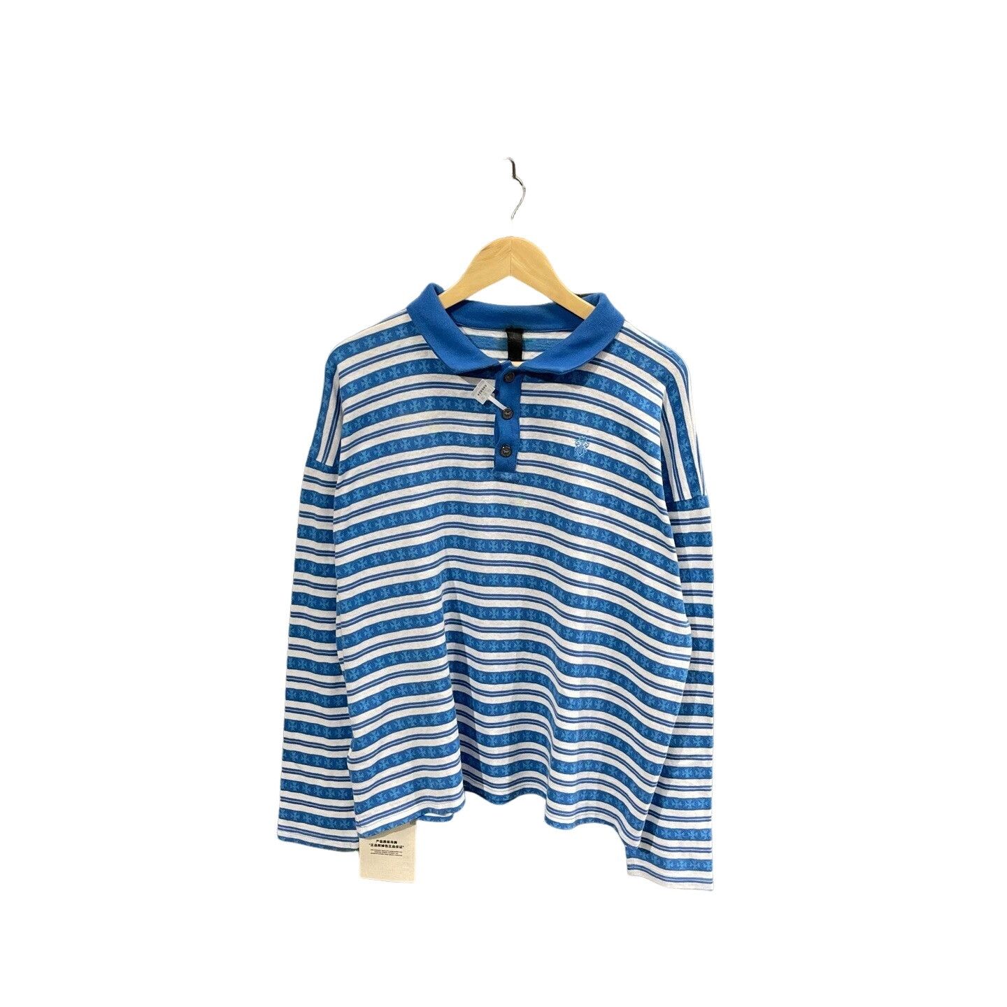 Chrome Hearts Chrome Hearts Striped Long Sleeve Polo Size M Size US M / EU 48-50 / 2 - 1 Thumbnail