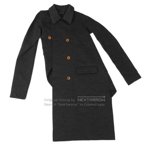 Comme des Garcons Comme des Garcons Dark gray vintage inclined placket desig Size M / US 6-8 / IT 42-44 - 2 Thumbnail
