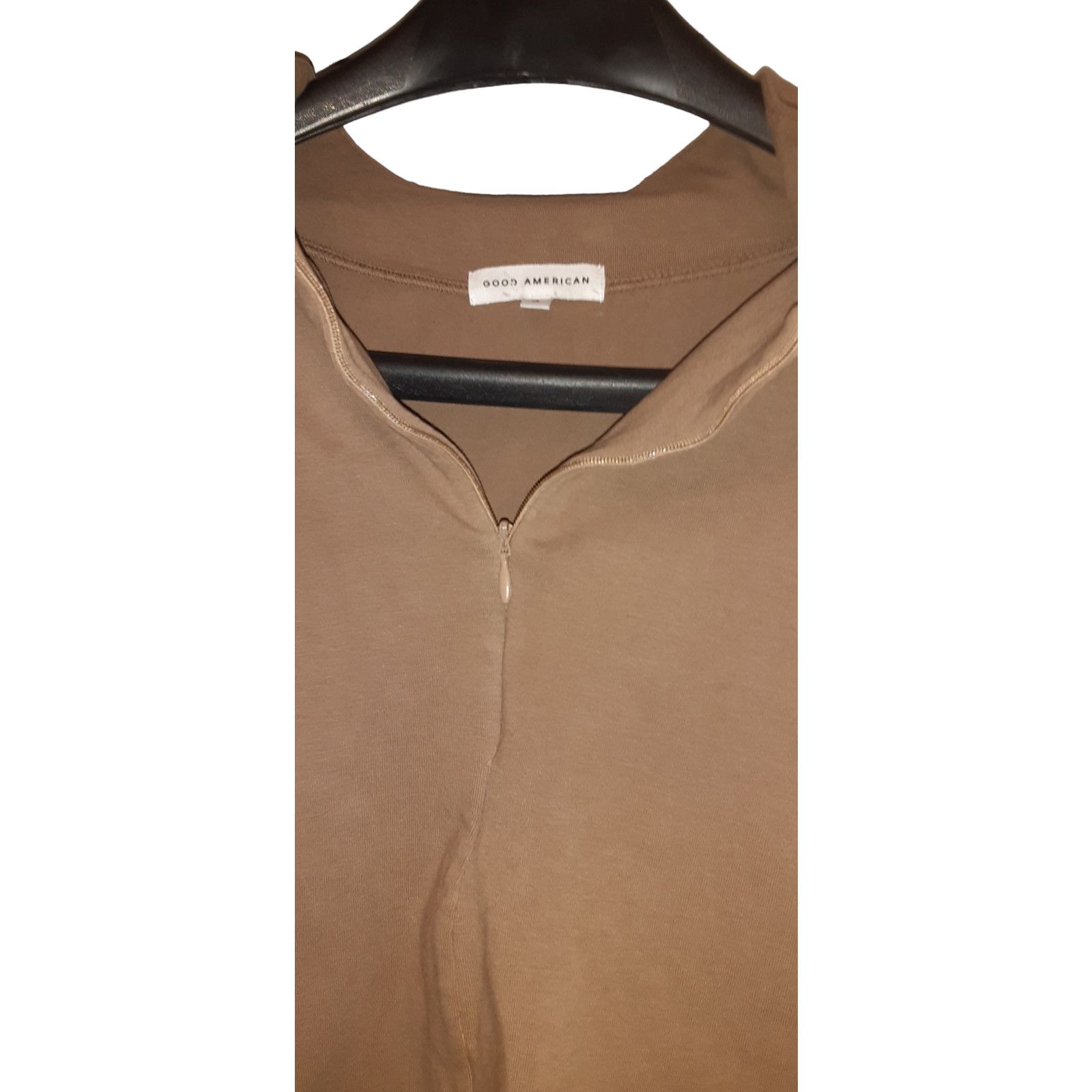 Good American NWT - Good American Zip Mock Long Sleeve Top in Putty Size 4 Size S / US 4 / IT 40 - 5 Thumbnail