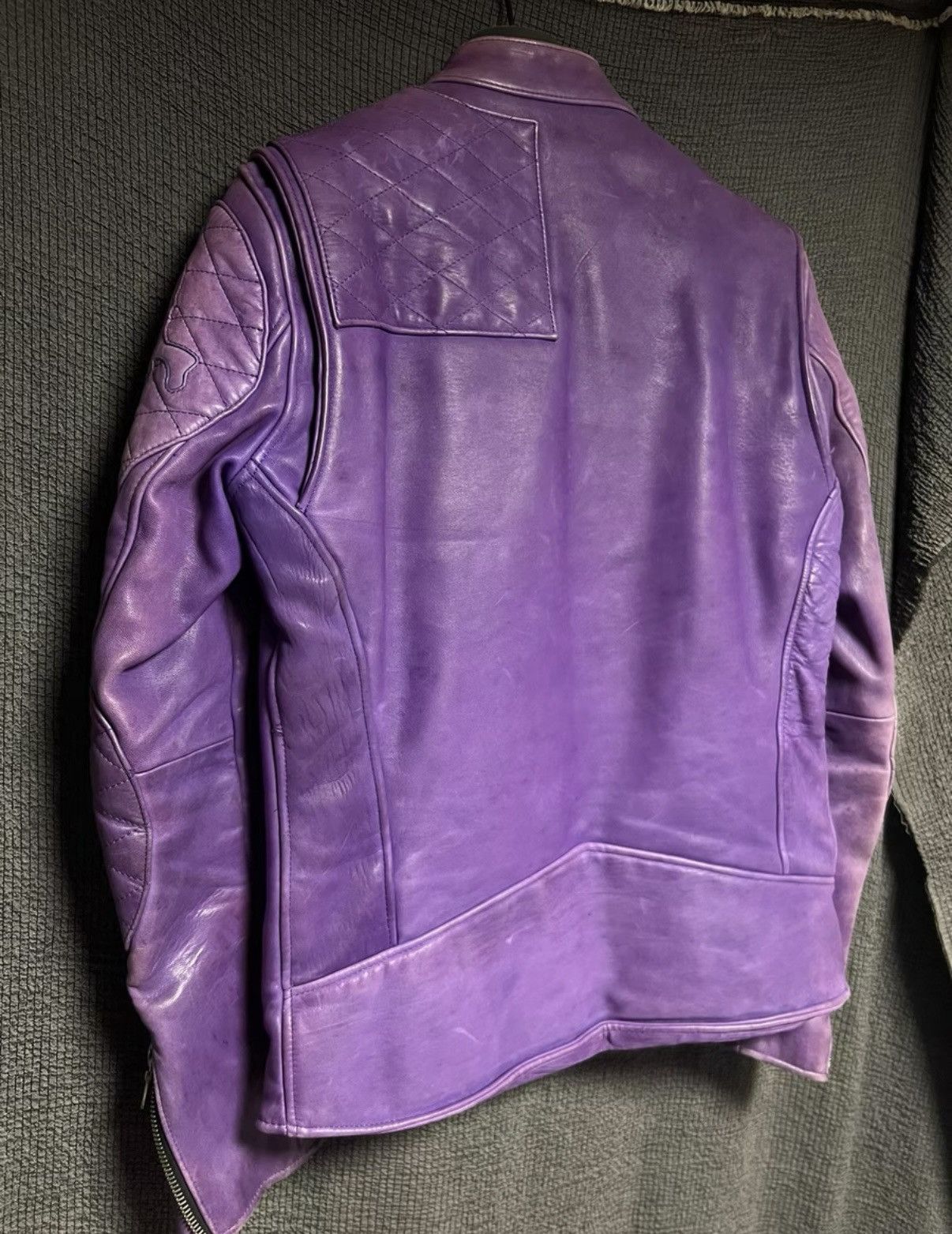 Backbone BackBone Purple Vintage Horsehide Biker Jacket Size US L / EU 52-54 / 3 - 5 Thumbnail