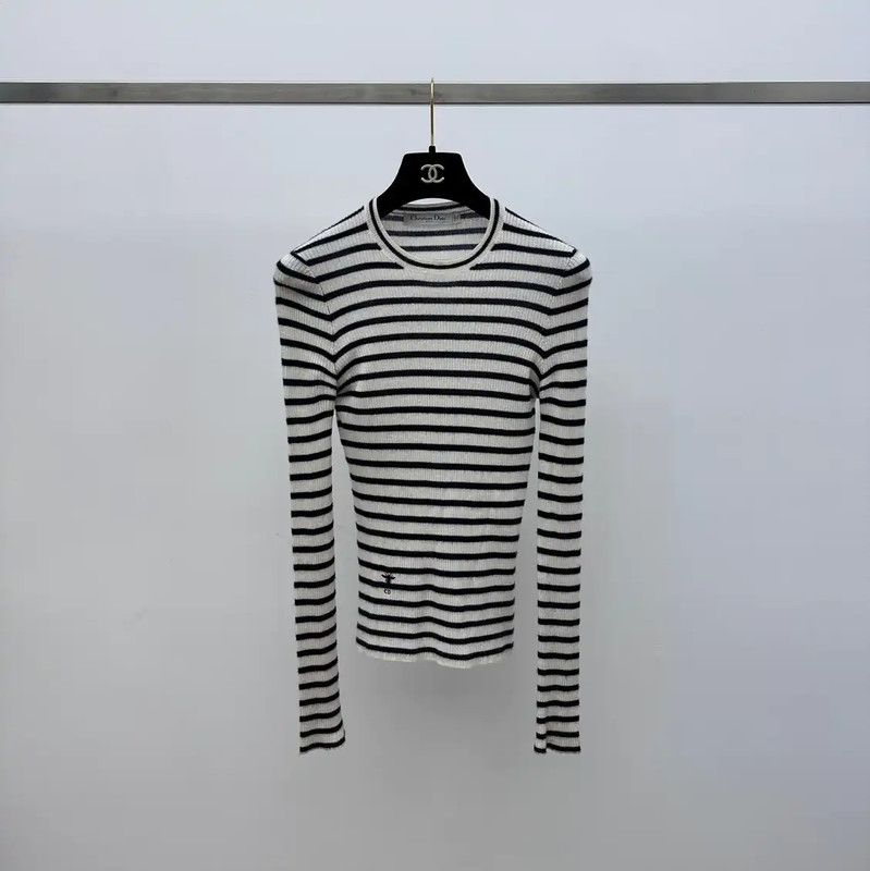 Dior Dior Striped Pullover Sweater for Women 0089 Size M / US 6-8 / IT 42-44 - 1 Thumbnail