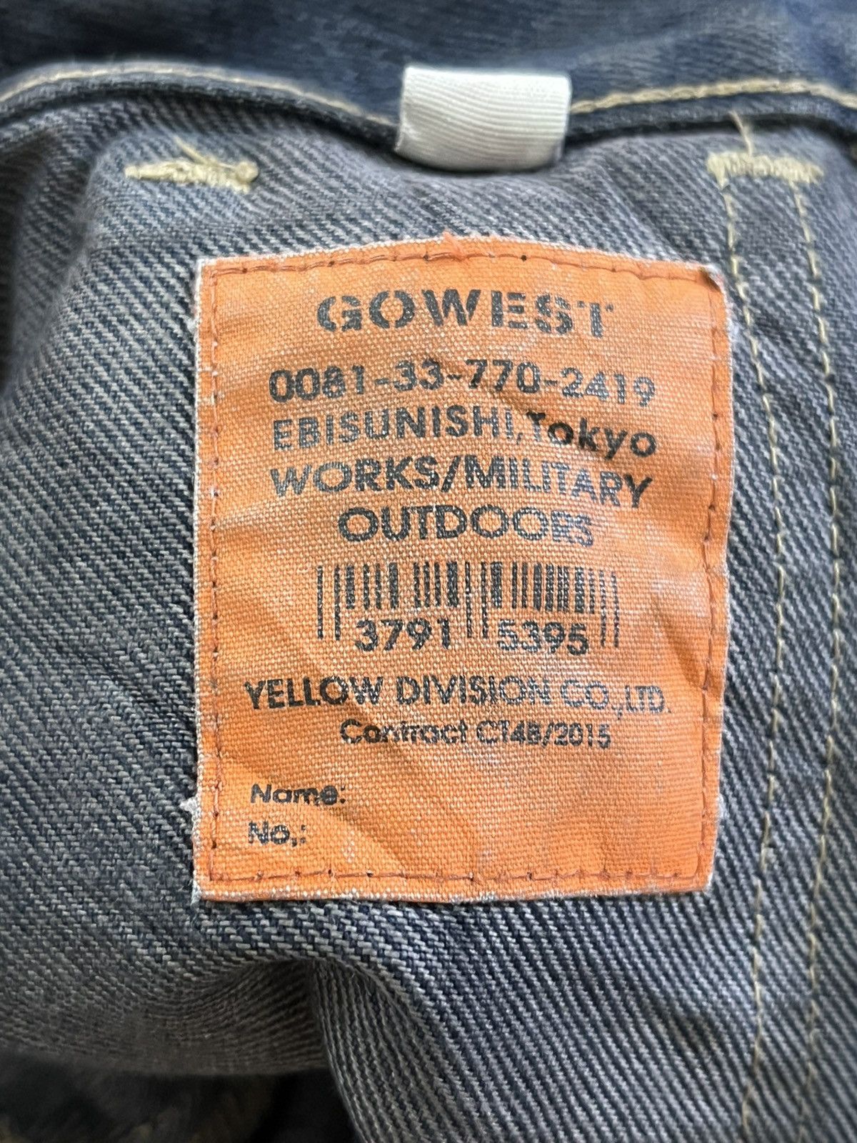 If Six Was Nine × Le Grande Bleu (L.G.B.) × Yasuyuki Ishii Vintage Go-West Military /Workers Bush Pants Denim Size US 33 - 14 Thumbnail