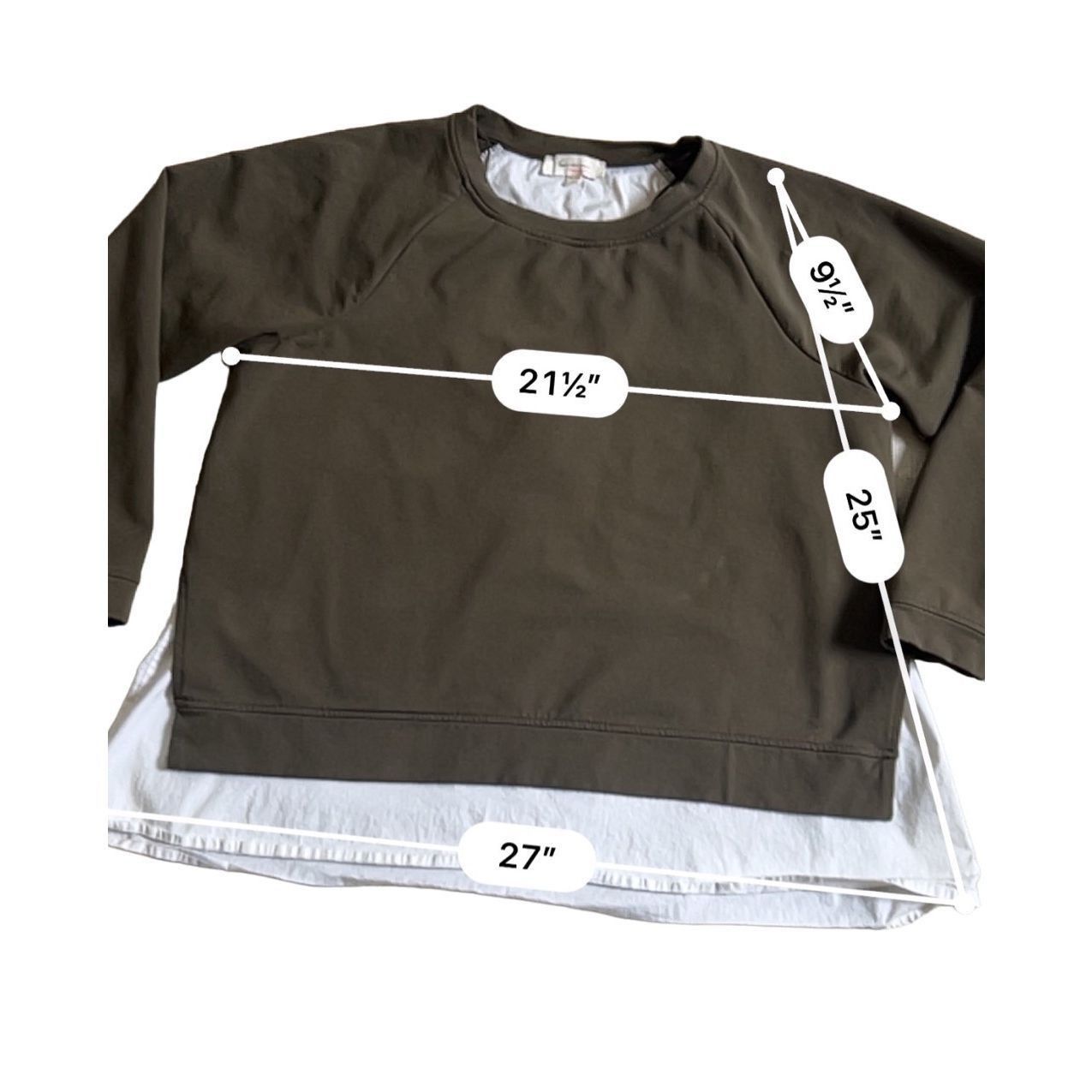 Vince Camuto Two by Vince Camuto Sweatshirt with White Faux Shirt Lining Size L / US 10 / IT 46 - 4 Thumbnail