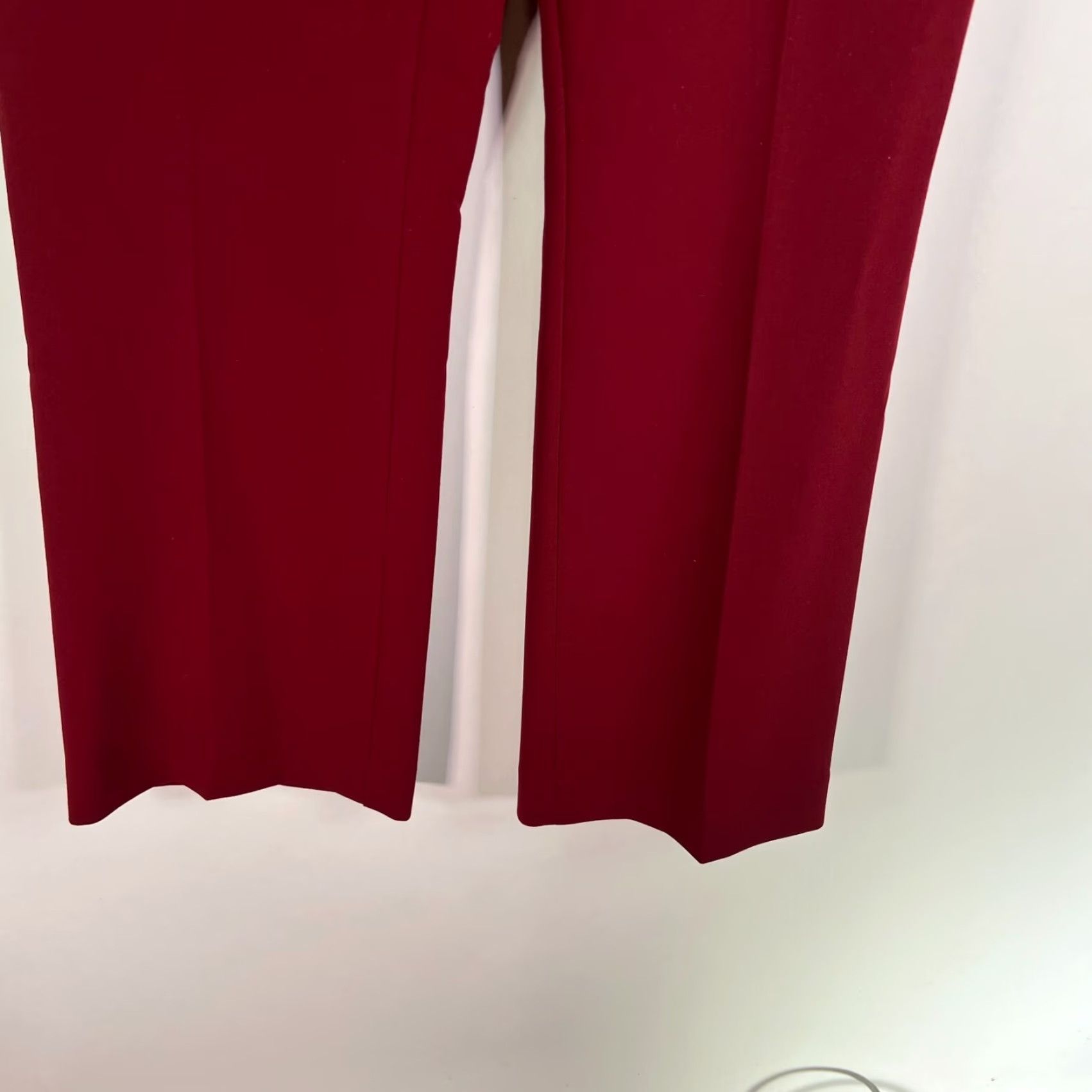 White House Black Market White House Black Market Slim Lined Wide Leg Pants Womens Size 8 Maroon 32X34 Size 30" / US 8 / IT 44 - 4 Thumbnail