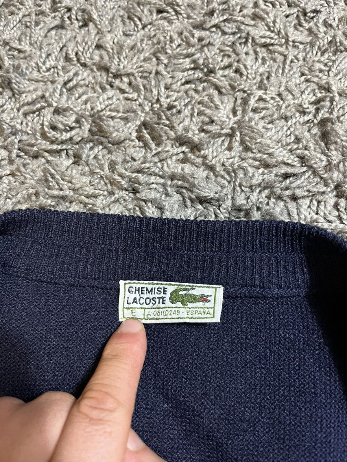 Lacoste LACOSTE VINTAGE WOOL CARDIGAN KNITTED Size US L / EU 52-54 / 3 - 4 Thumbnail