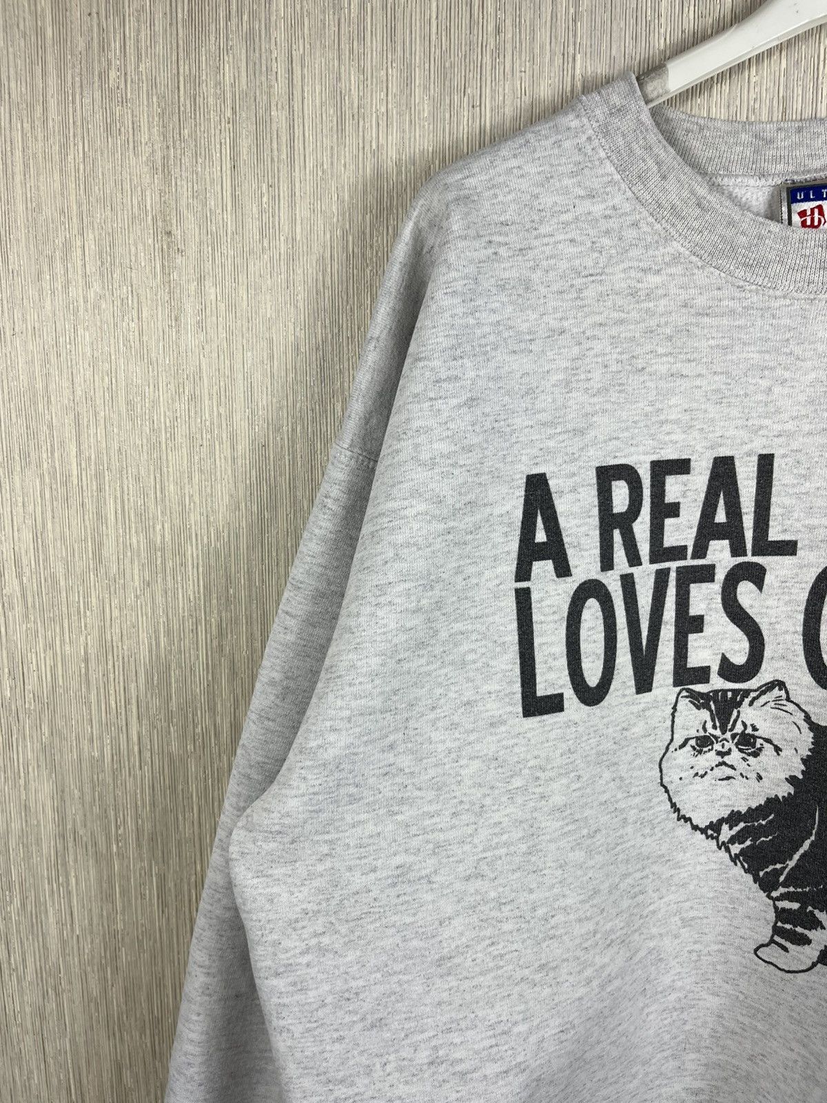 Vintage Vintage 90s Hanes Ultimate cotton A real man loves cats y2k Size US M / EU 48-50 / 2 - 8 Thumbnail