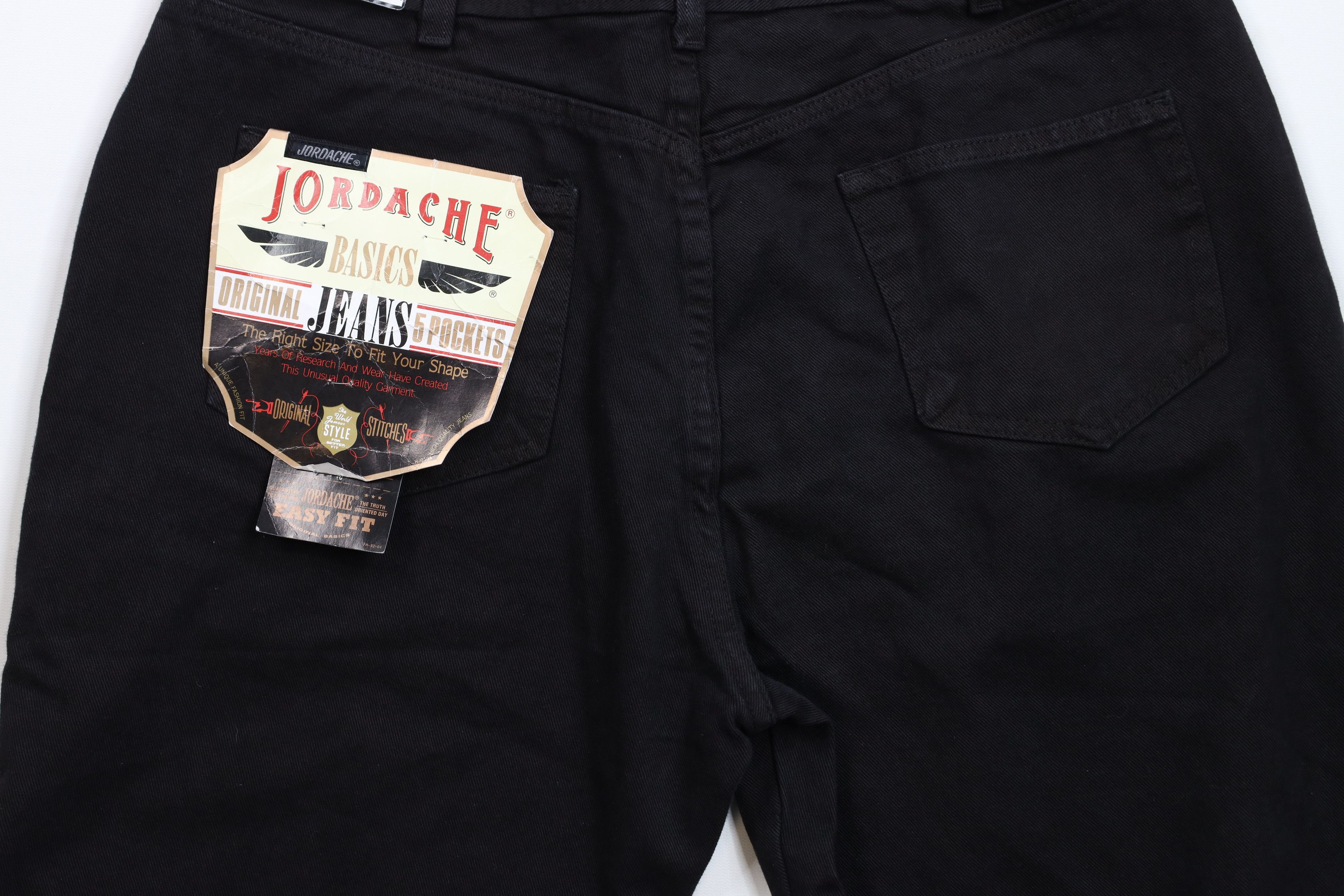 Vintage Deadstock Vintage 90s Streetwear Fit Denim Shorts Black Size US 38 / EU 54 - 9 Thumbnail