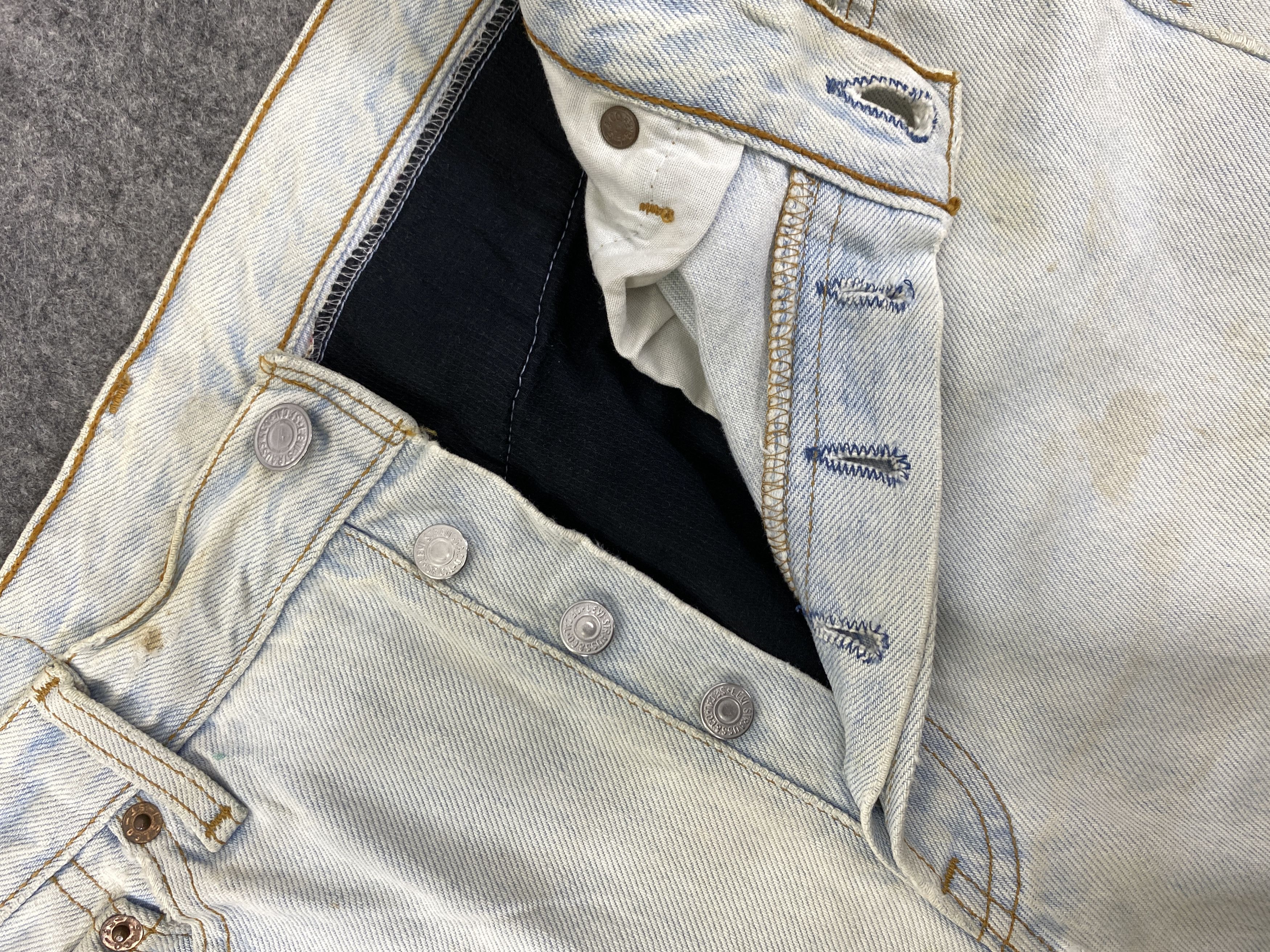Levi's Light Blue Vintage Levis 501 Patchwork Jeans 29x28.5-JN3116 Size US 29 - 7 Thumbnail