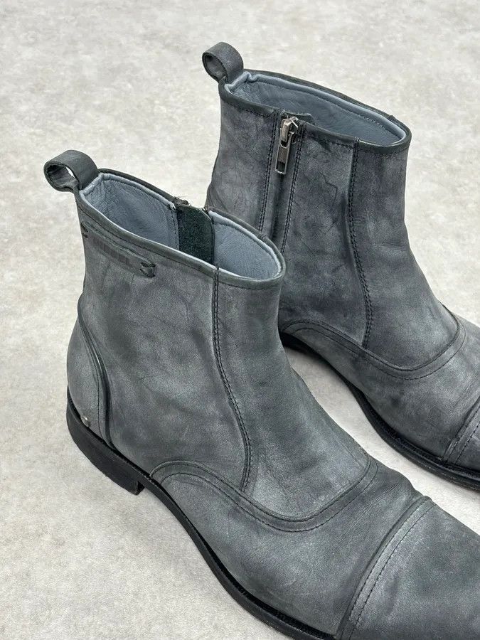 Diesel Diesel Grey Mid-Calf Leather Boots Size US 9 / EU 42 - 7 Thumbnail