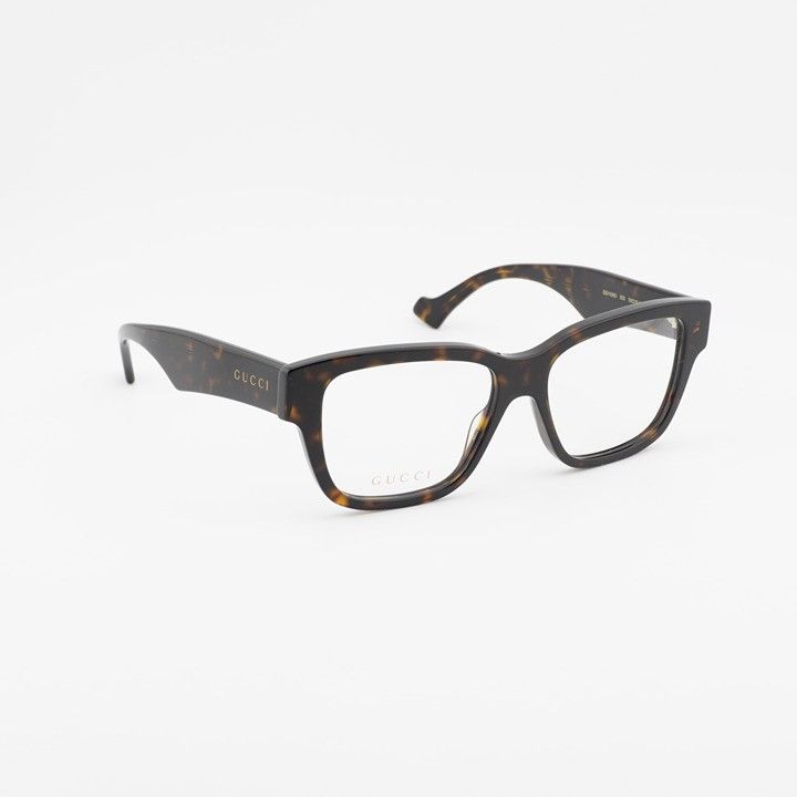 Gucci Gucci GG1428O 005 Square Eyeglasses - Havana 55mm Size ONE SIZE - 5 Thumbnail