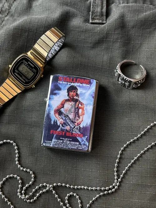 VIBE Vintage Rembo cigar lighter first blood Stallone rare. WORK Size ONE SIZE - 1 Thumbnail