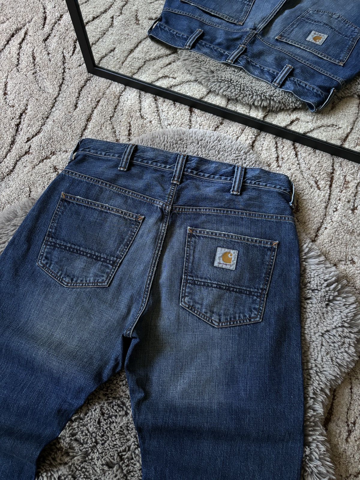 Carhartt × Vintage Carhartt Jeans Retro Simple Vintage blue Denim Pants Size US 31 - 4 Thumbnail