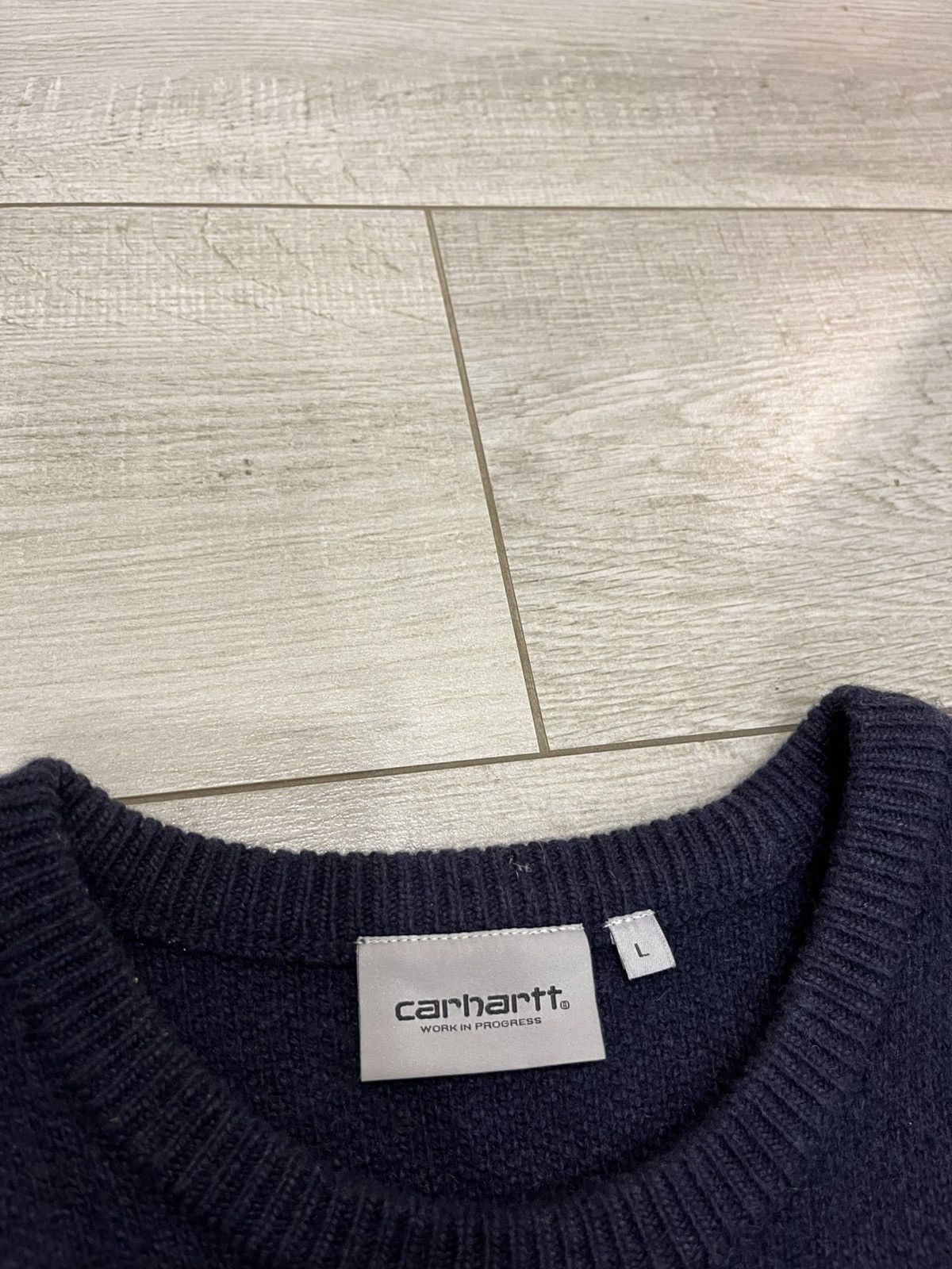 Carhartt Carhartt Big Logo Camo Knit Sweater Size US L / EU 52-54 / 3 - 4 Thumbnail
