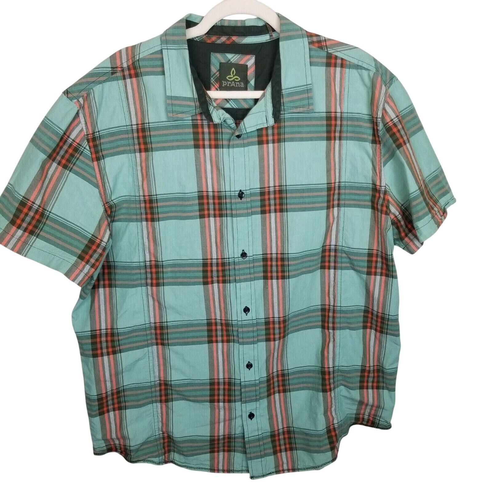 Prana Prana Mens Plaid Organic Cotton Shirt Size XL Gorpcore Size US XL / EU 56 / 4 - 1 Thumbnail