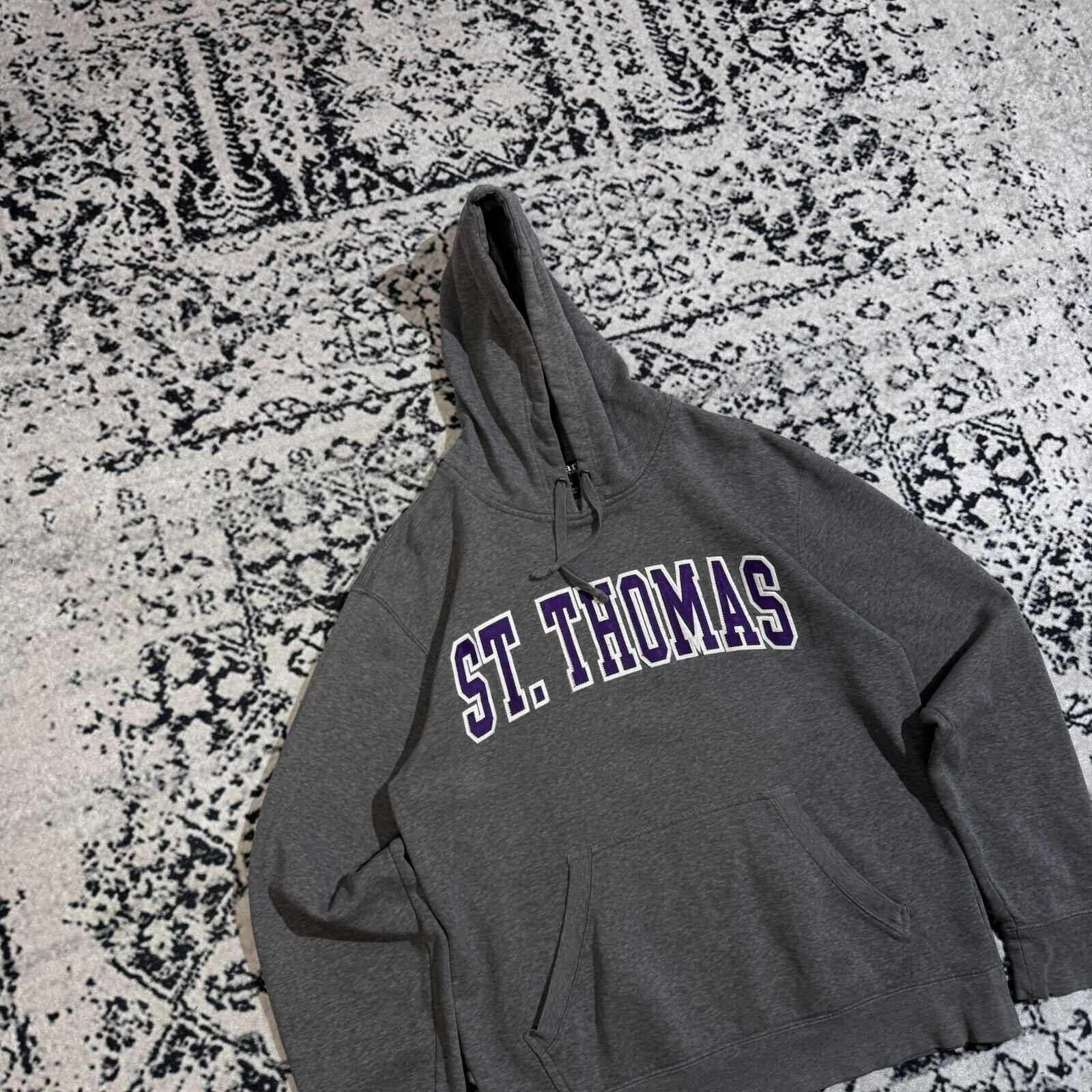 Vintage Vintage Unisex Grey Cotton Hoodie Size M Regular Fit Size US M / EU 48-50 / 2 - 4 Thumbnail