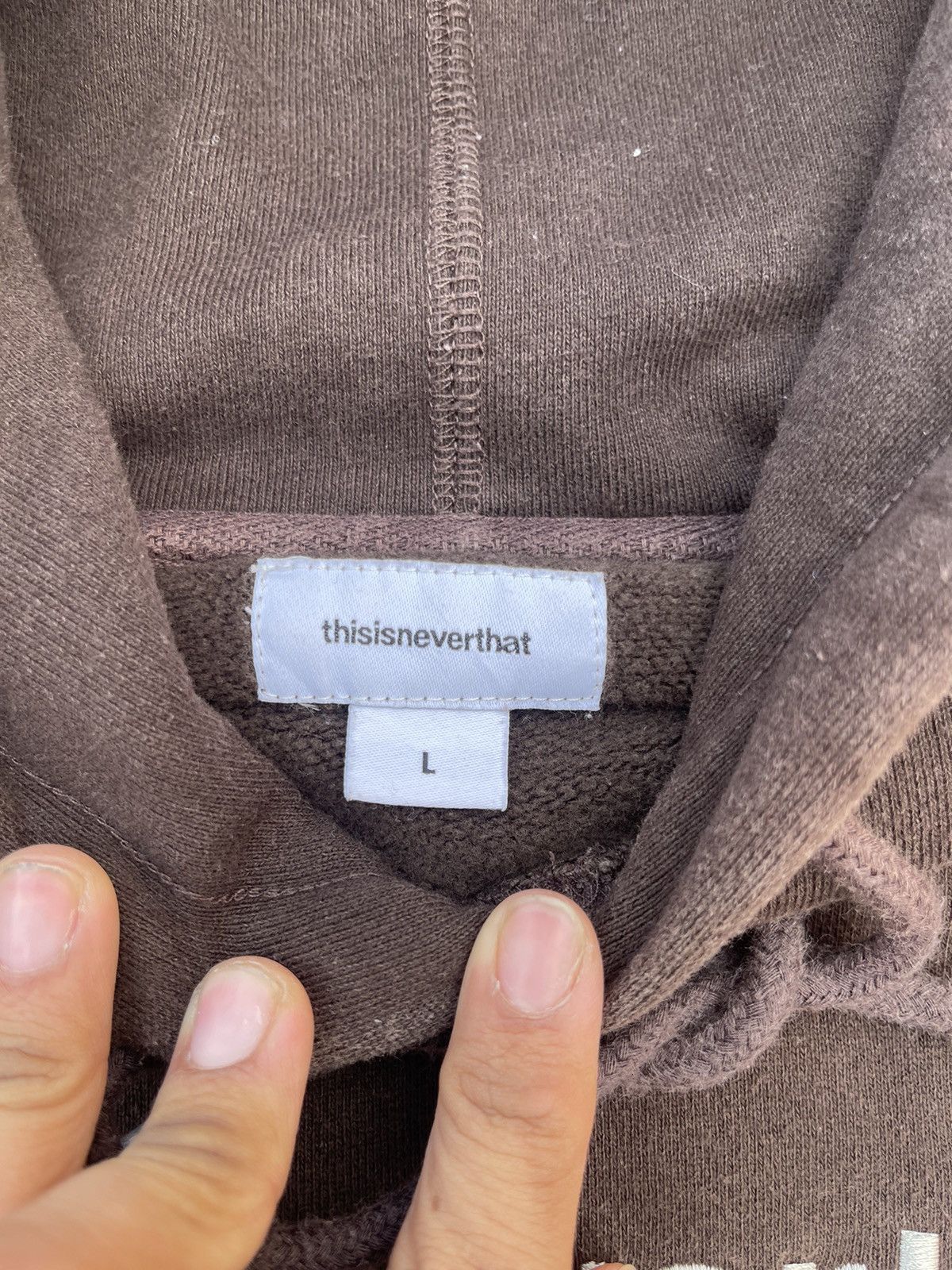thisisneverthat THISISNEVERTHAT BROWN HOODIE Size US L / EU 52-54 / 3 - 5 Thumbnail