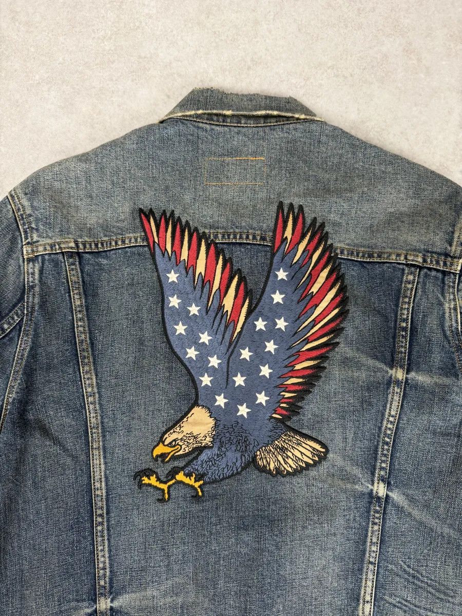 Polo Ralph Lauren 2010s Ralph Lauren Denim & Supply Blue Eagle Faded Denim Jacket Size US M / EU 48-50 / 2 - 8 Thumbnail