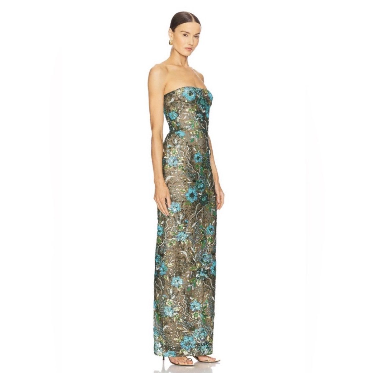 Bronx and Banco Bronx and Banco Dahlia Maxi Dress in Teal Multi/Size Medium Size M / US 6-8 / IT 42-44 - 2 Thumbnail