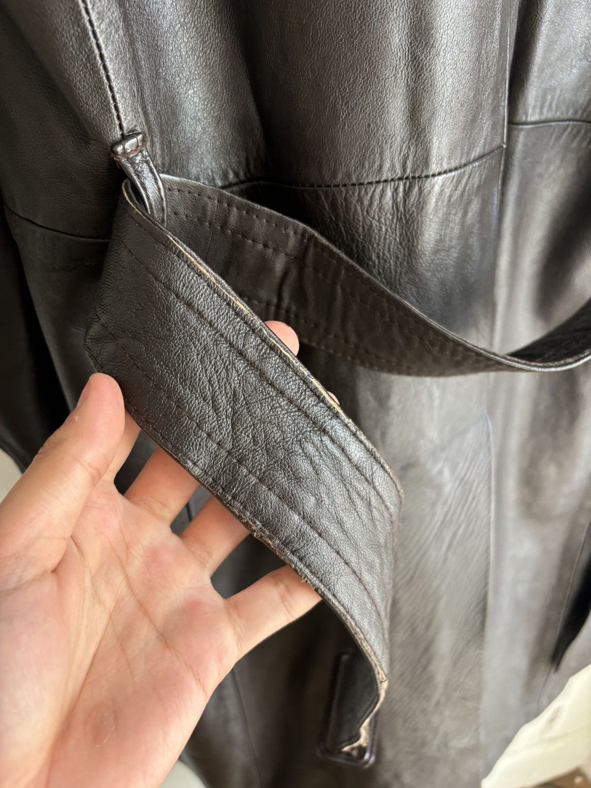 Vintage Vintage 70s Leather Western Double Breasted Trench Coat Size US M / EU 48-50 / 2 - 10 Thumbnail