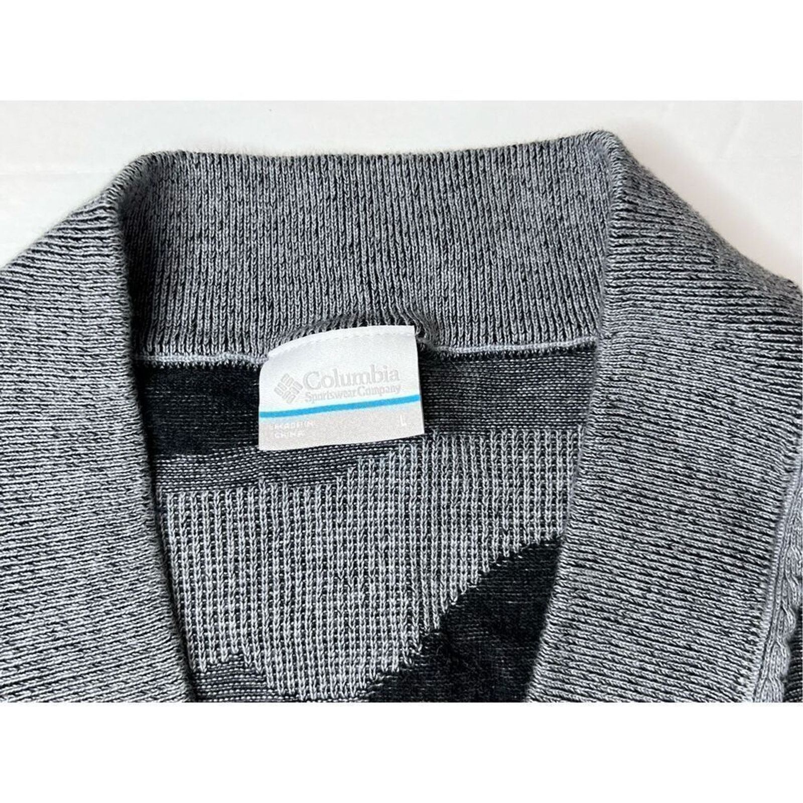 Columbia Columbia Firwood Gray Camouflage Cardigan Sweater LARGE Size L / US 10 / IT 46 - 6 Thumbnail